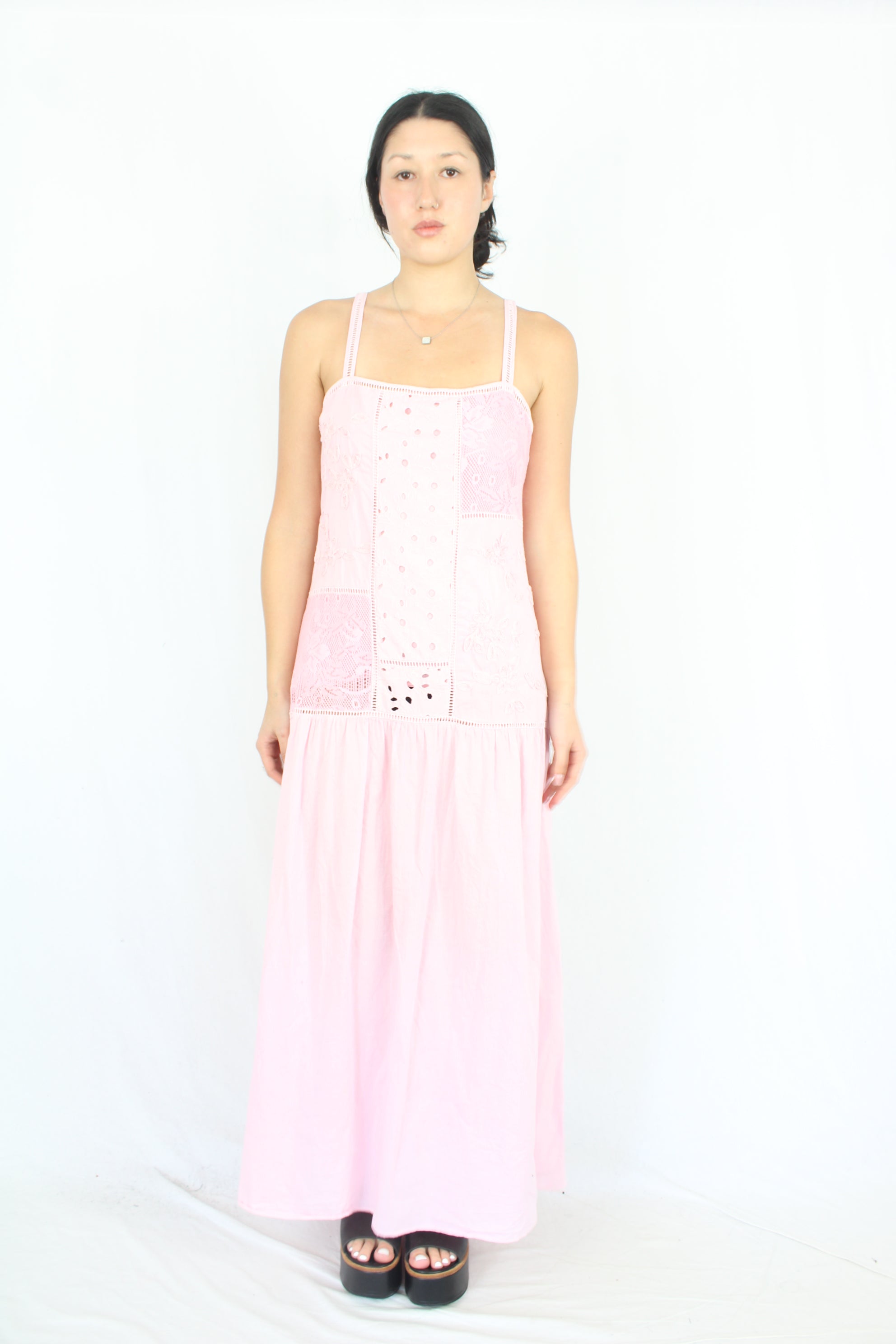 Zara - Pink Broderie Dress