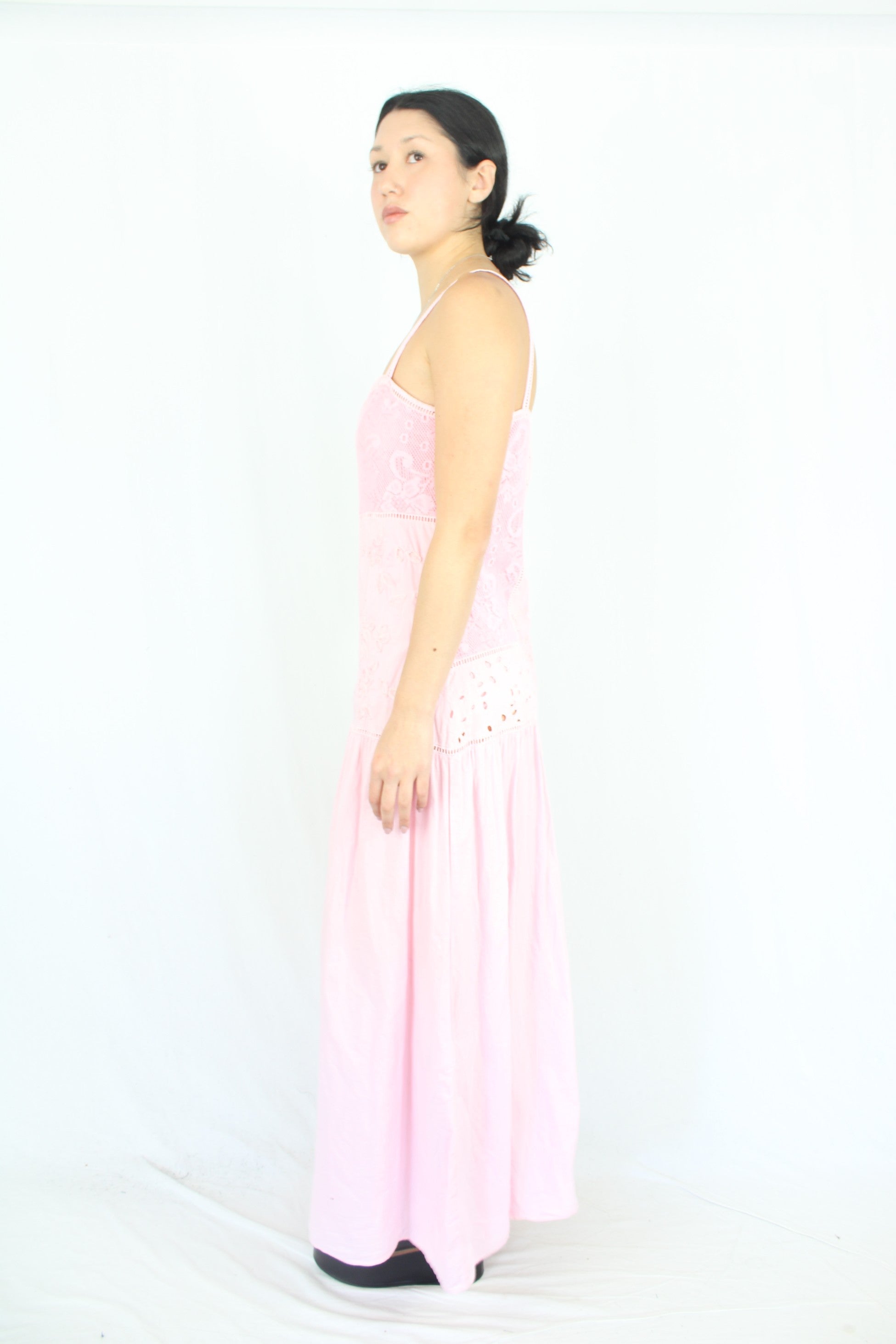 Zara - Pink Broderie Dress