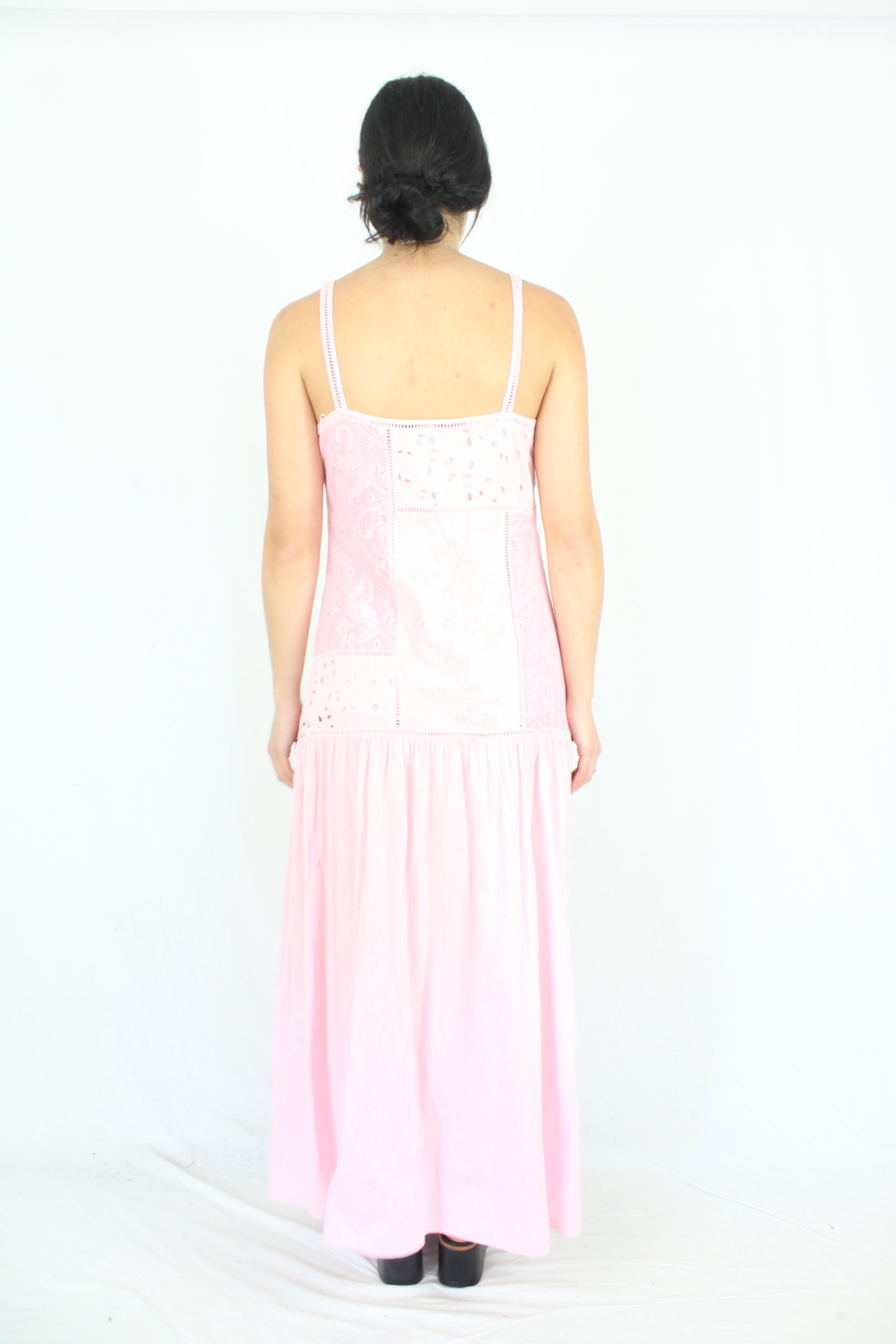 Zara - Pink Broderie Dress
