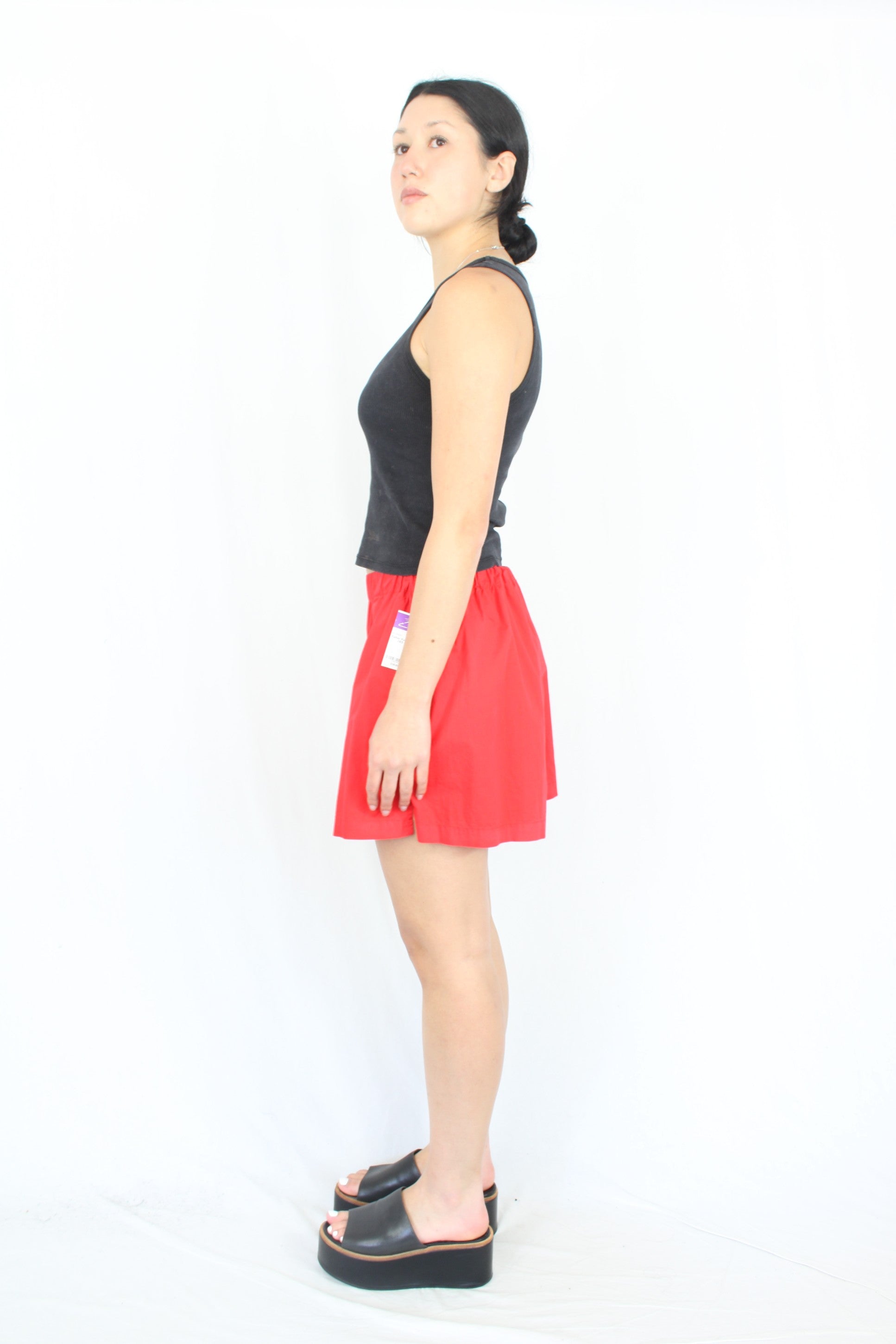 Father Rabbit - Apple Red Poplin Shorts