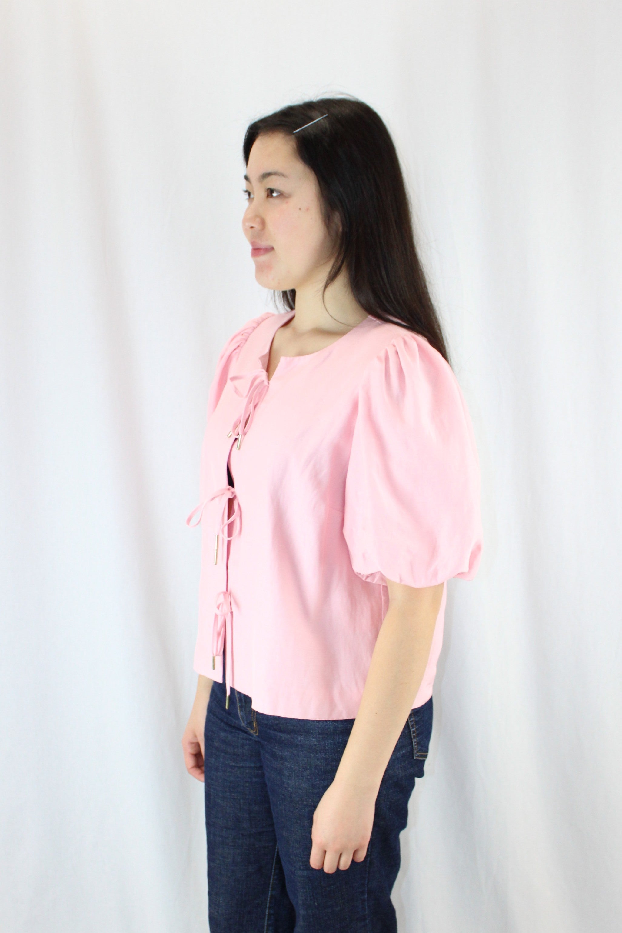State Of Play - Puff Sleeve Bow Top