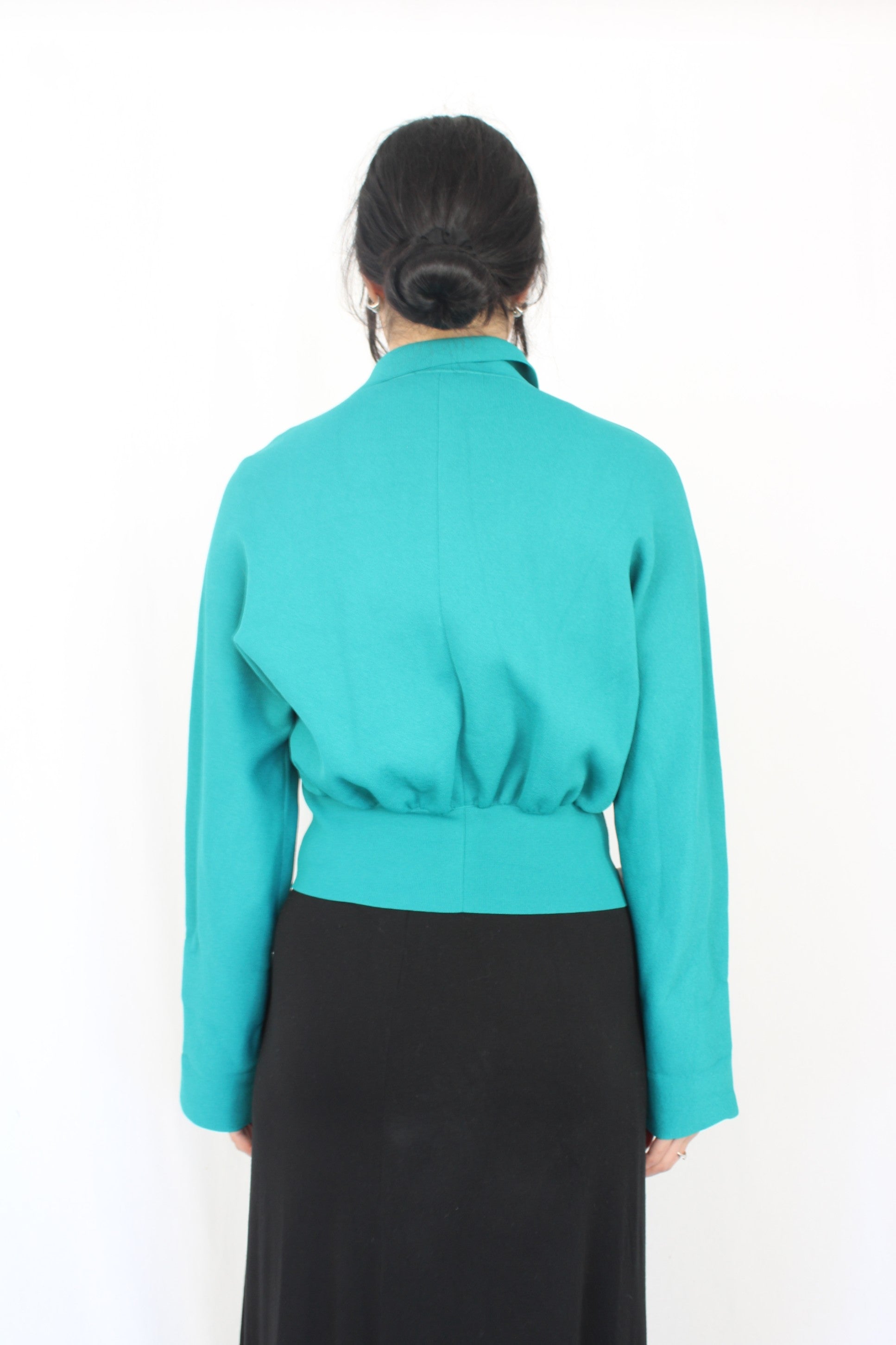 COS - Teal Knit Zip-Up