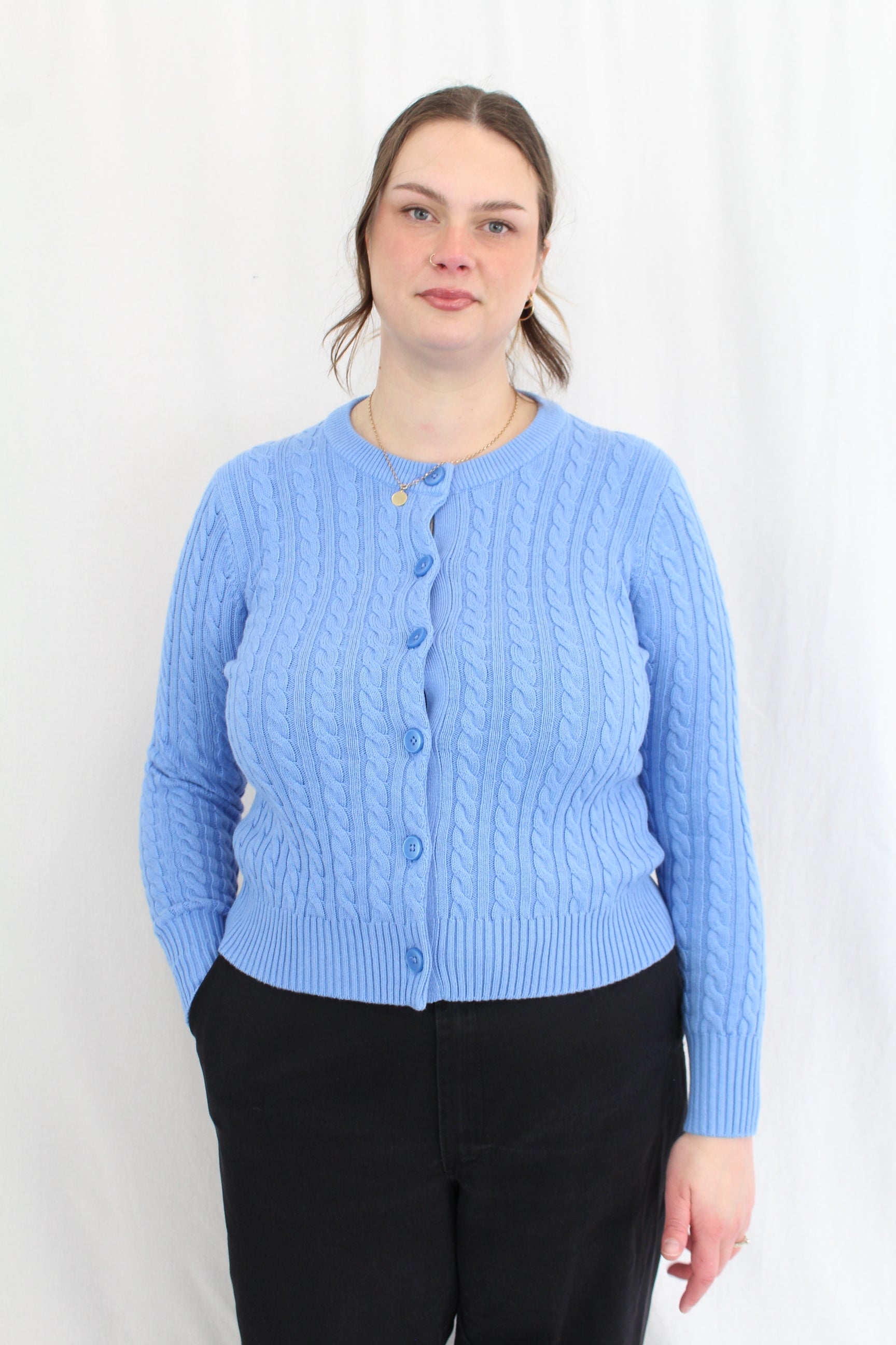 Sportscraft - Cable Merino Cotton Cardigan NWT