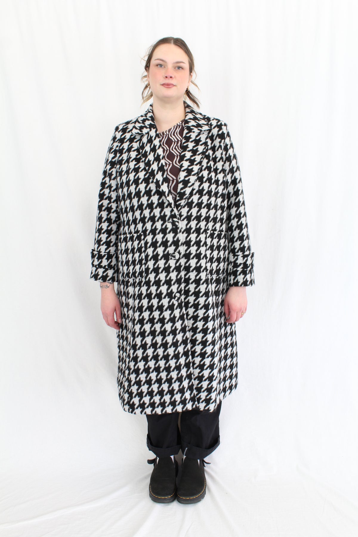 Friday Flamingo - Houndstooth Coat