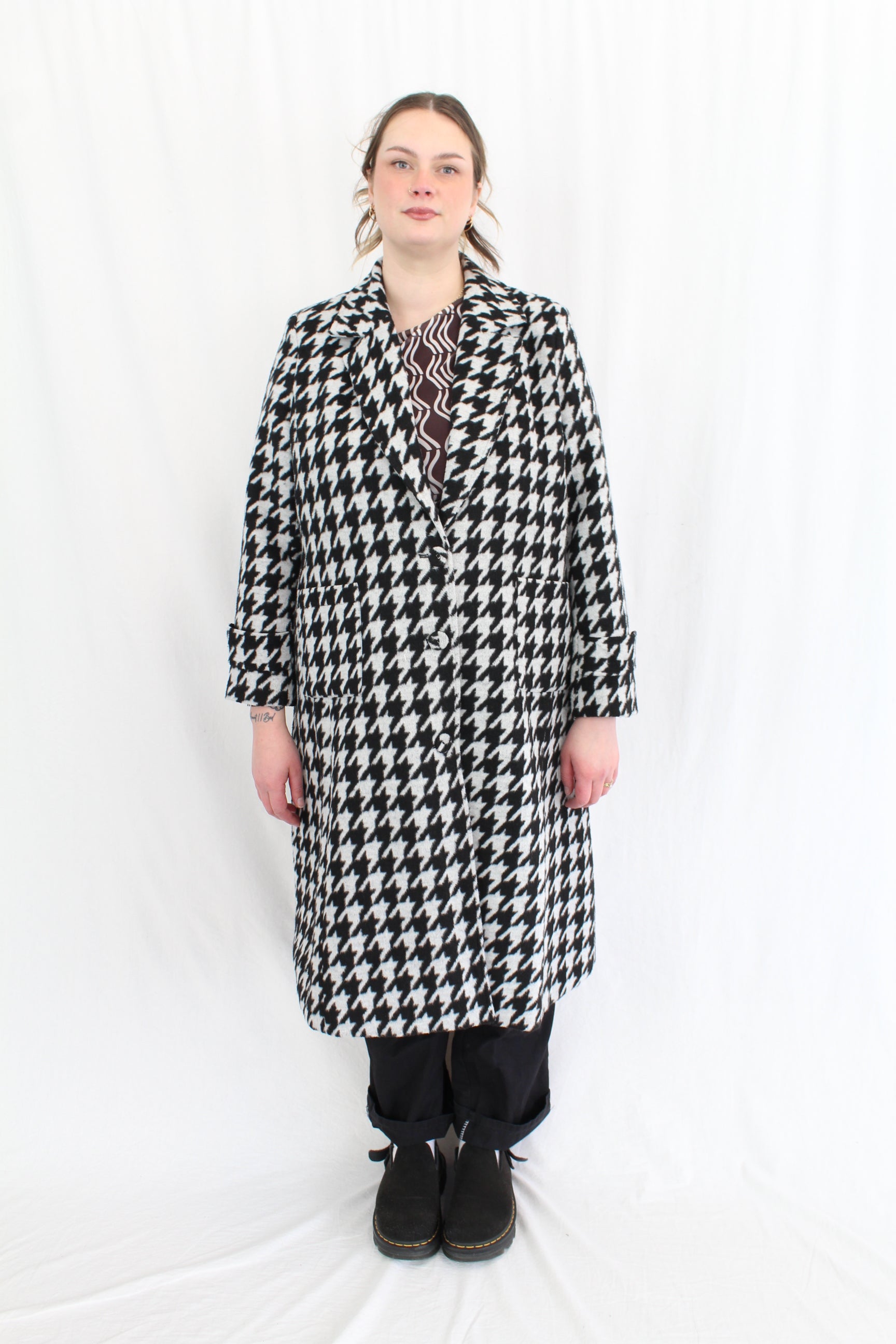 Friday Flamingo - Houndstooth Coat