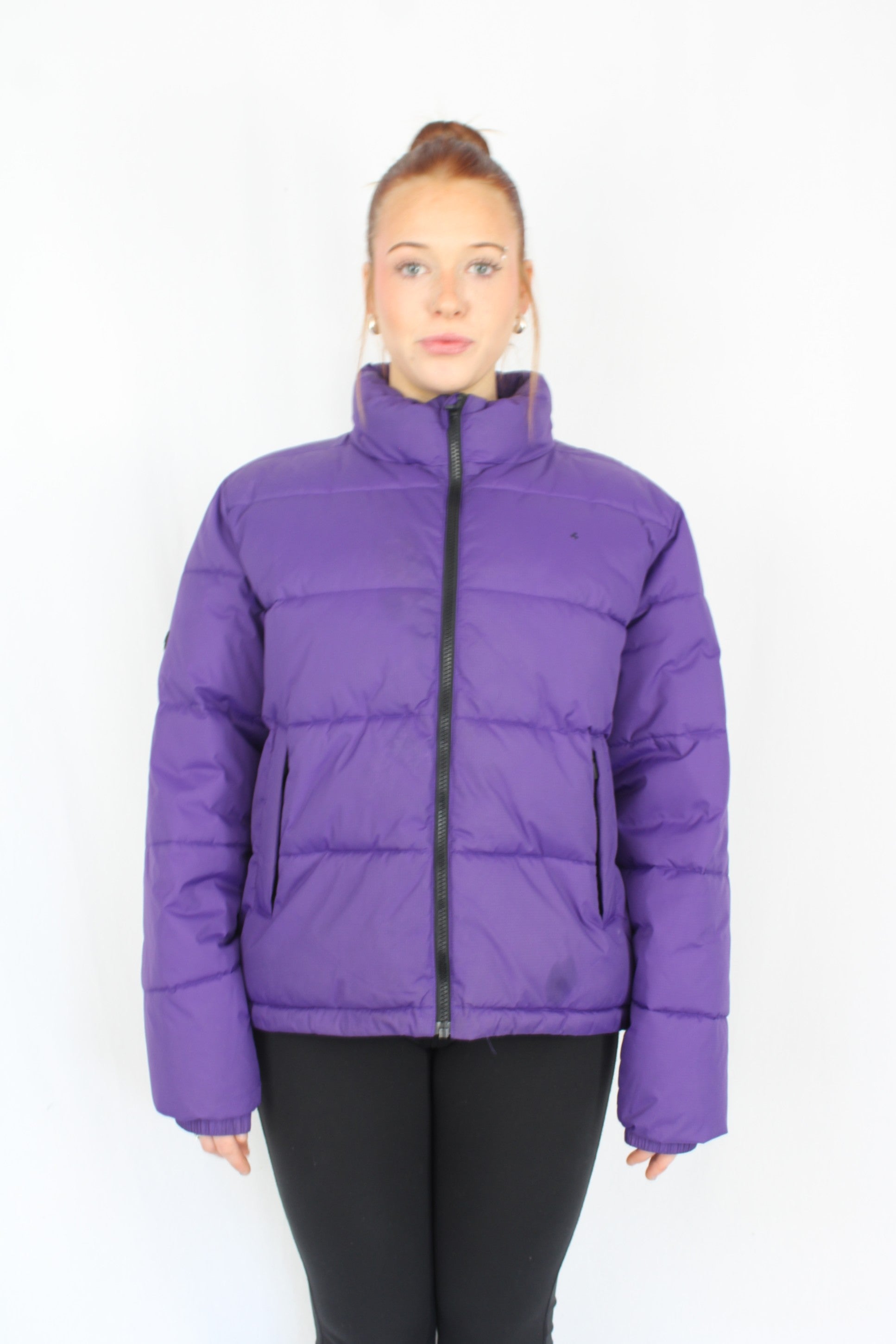 Huffer - Purple Track Puffer Jacket