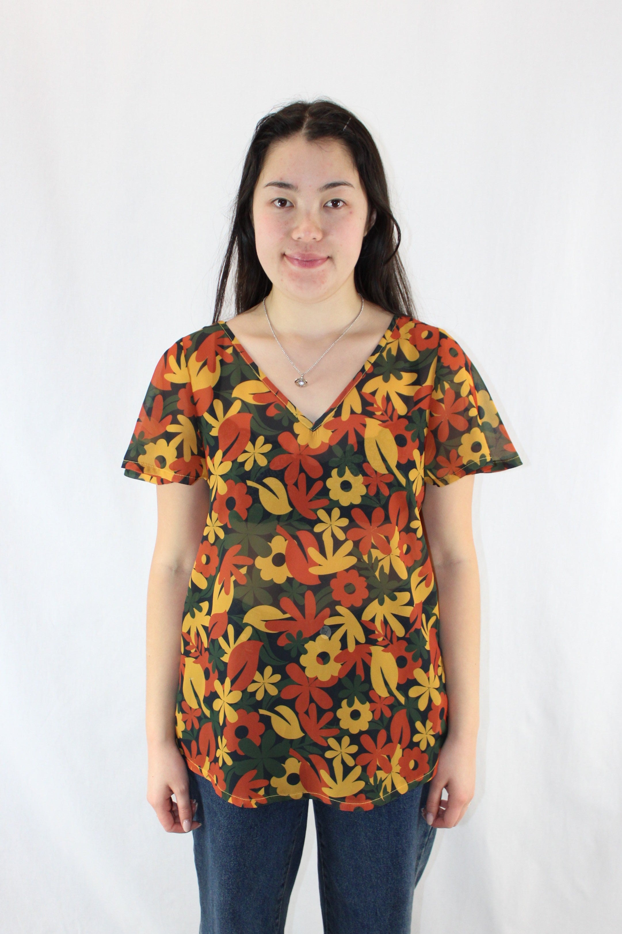 Kilt - Floral Blouse