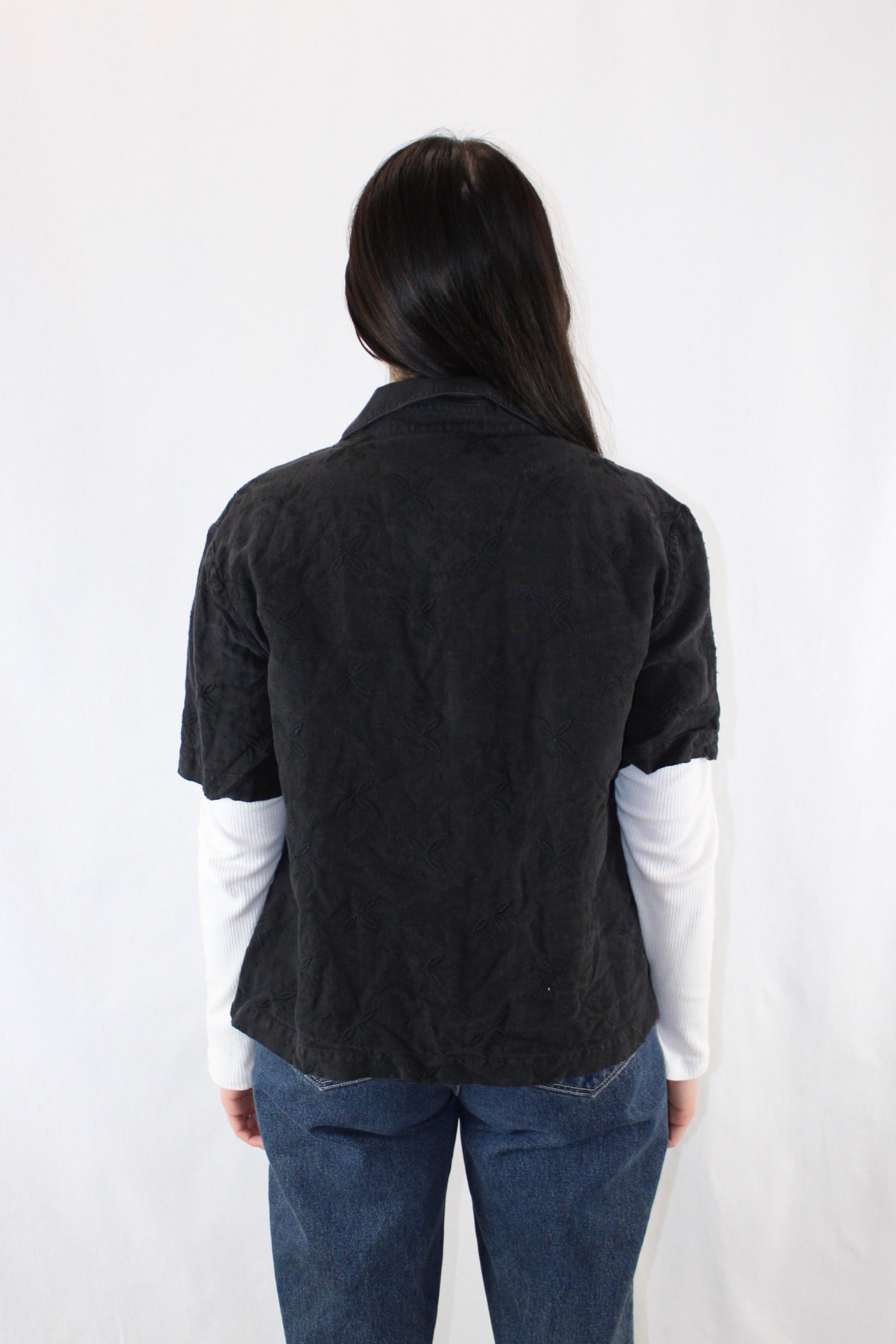 Marle - Embroidered Linen Short-Sleeve Shirt