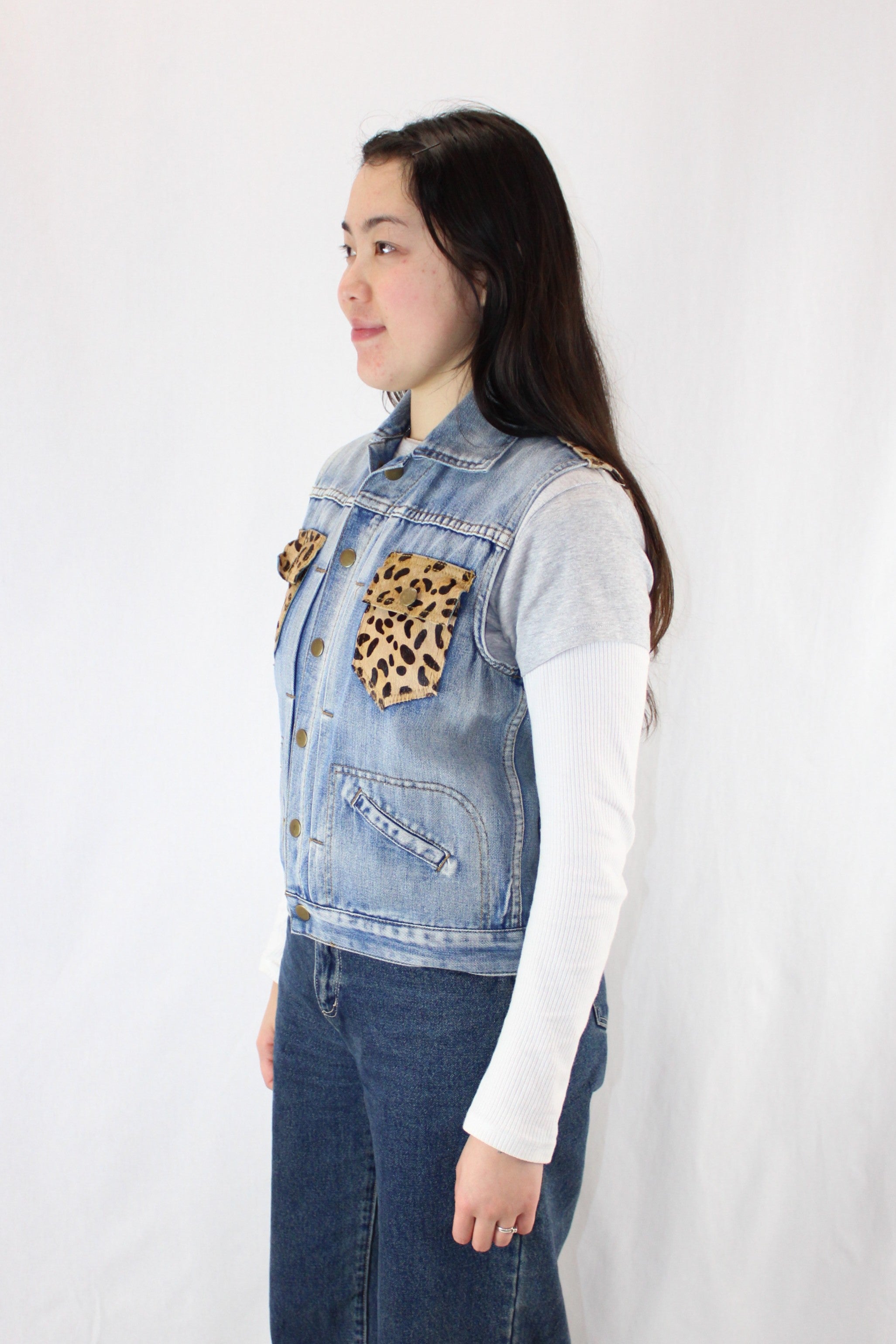 One Teaspoon - Leopard Denim Vest