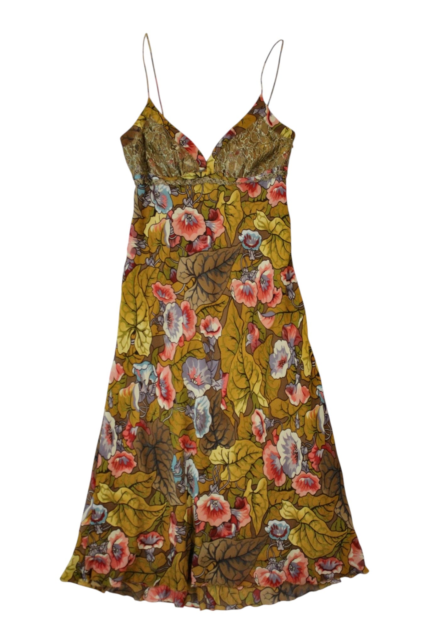 Nicole Miller Collection - Floral & Lace Midi Dress