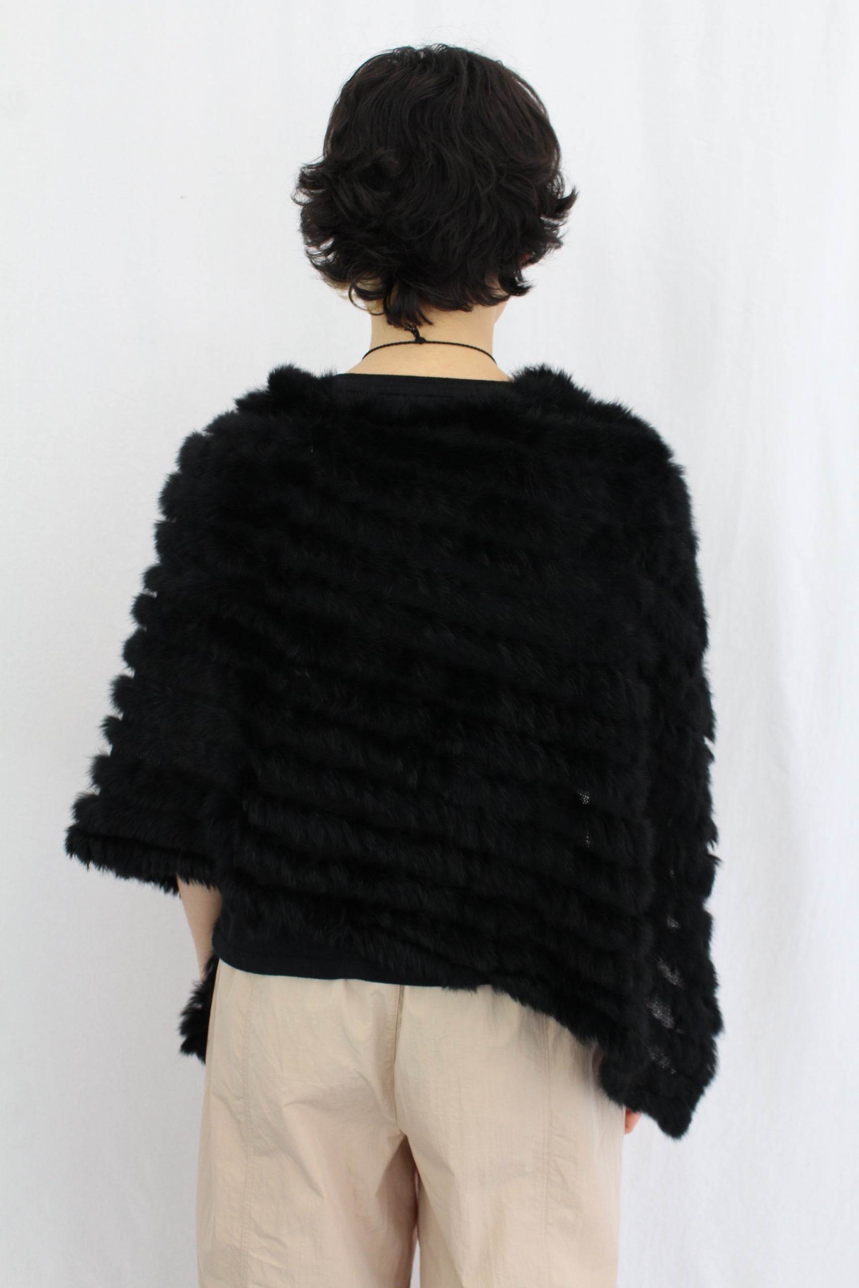 Rabbit Fur Poncho