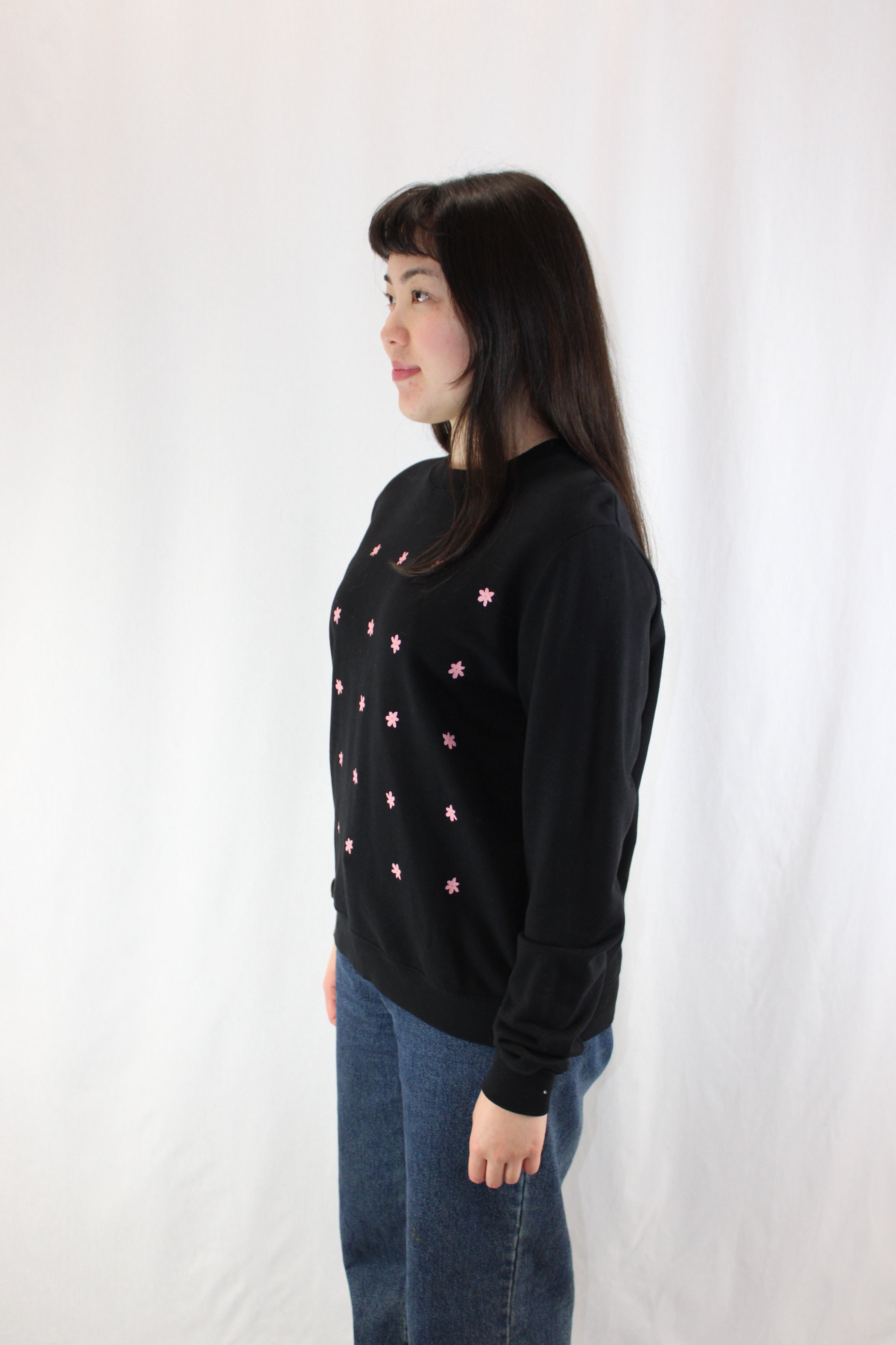 Kowtow - Pink Daisy Print Crew