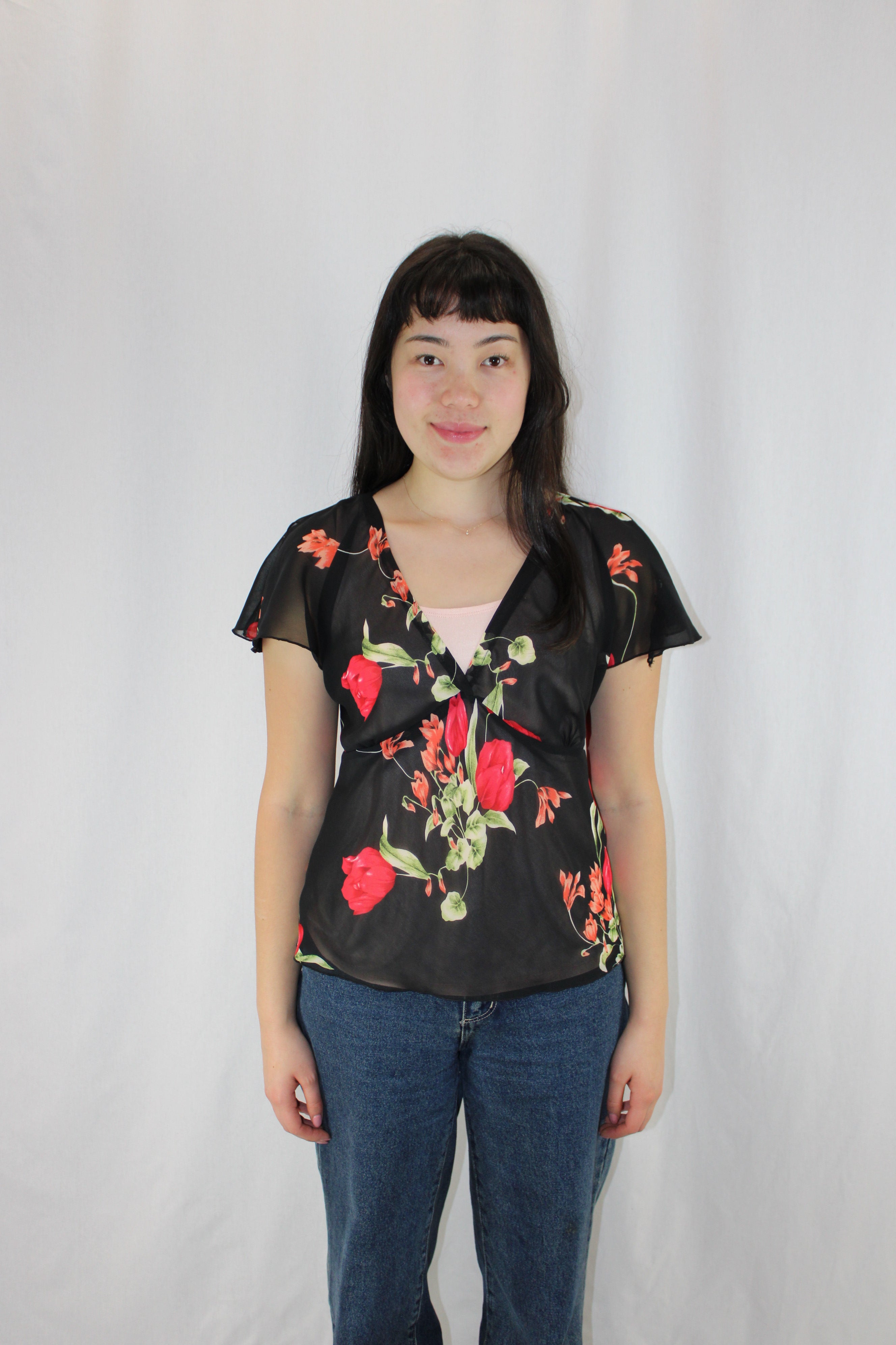 Filo - Sheer Floral Top
