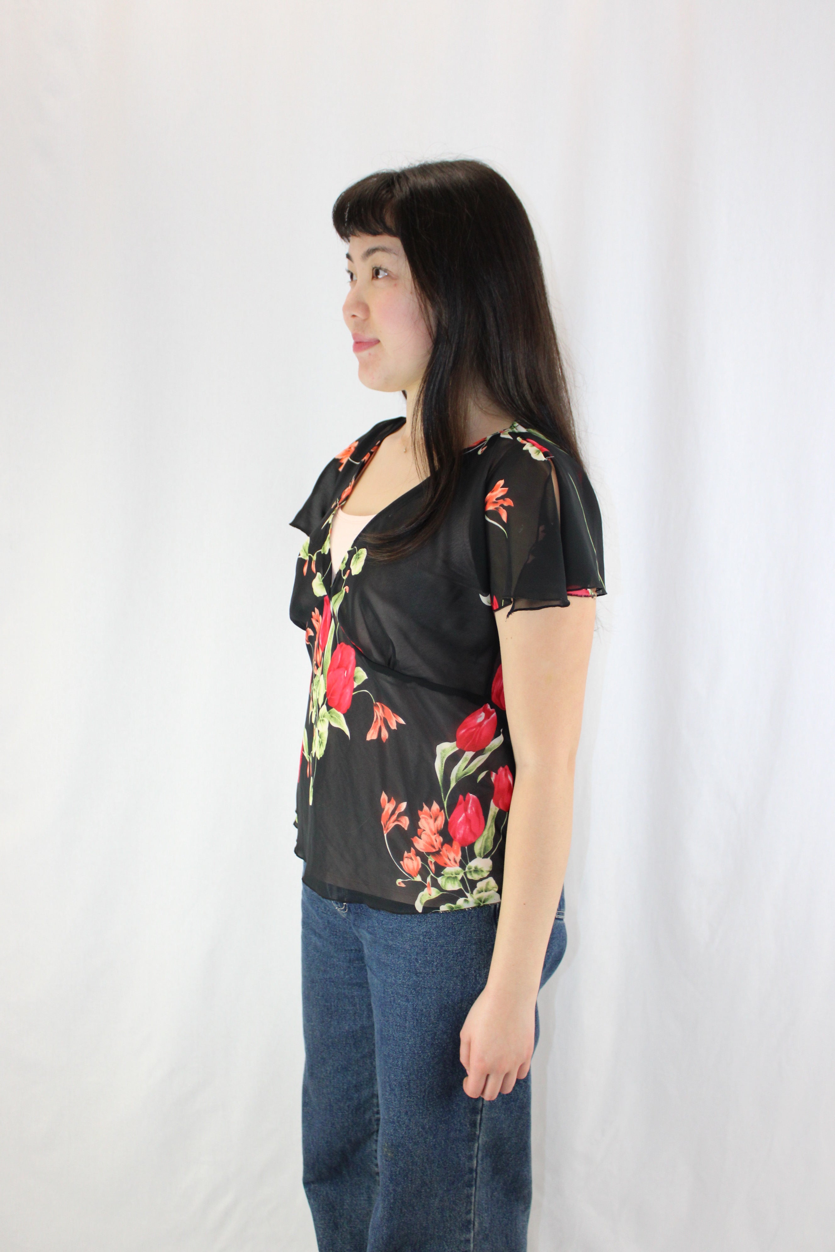 Filo - Sheer Floral Top