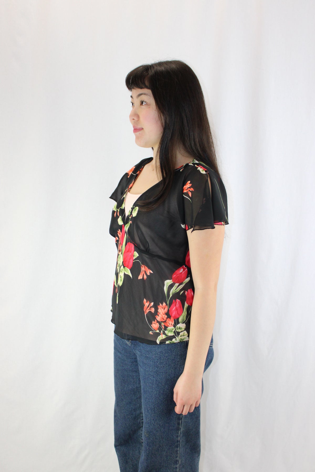 Filo - Sheer Floral Top