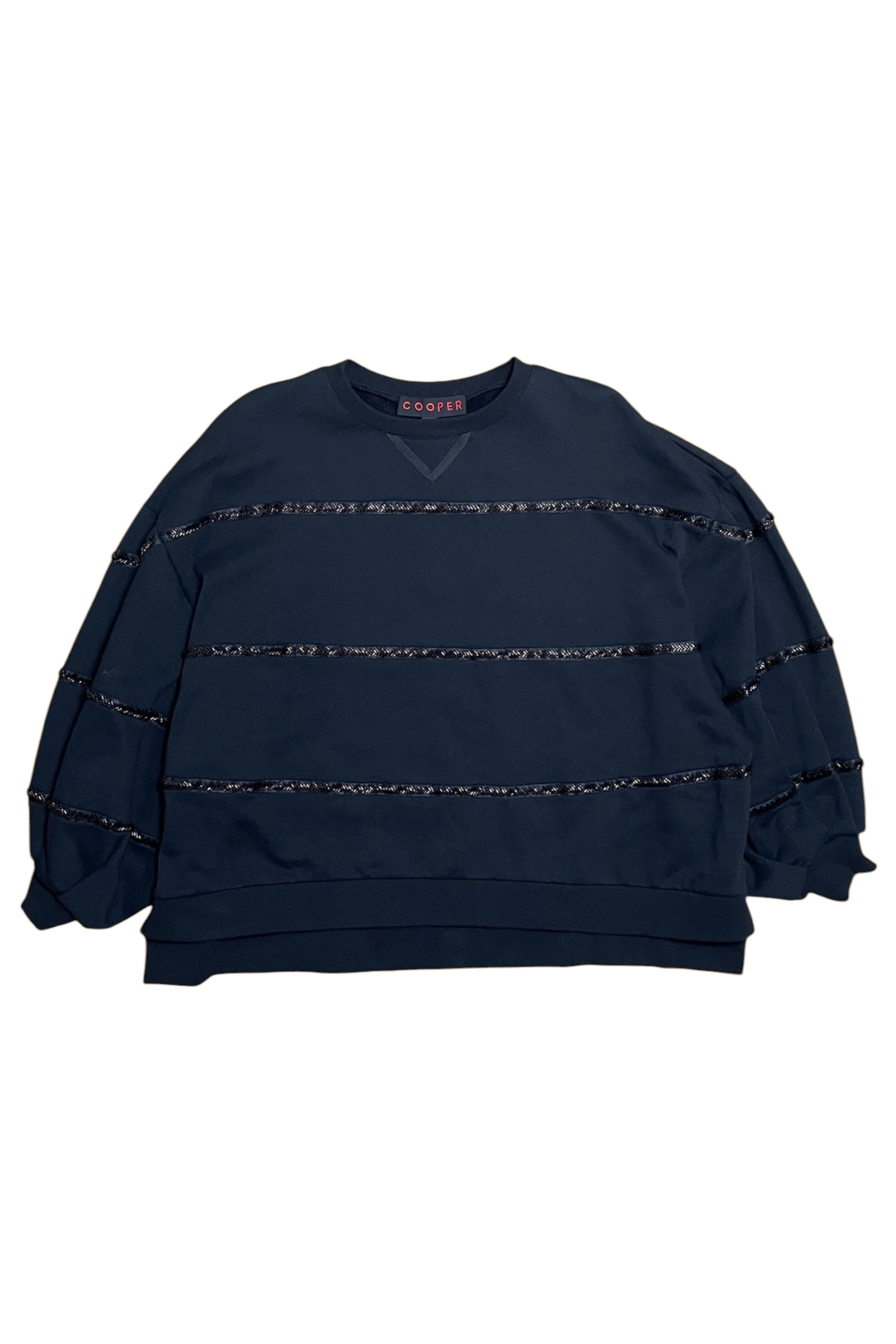Beaded Puff Sleeve Sweatshirt