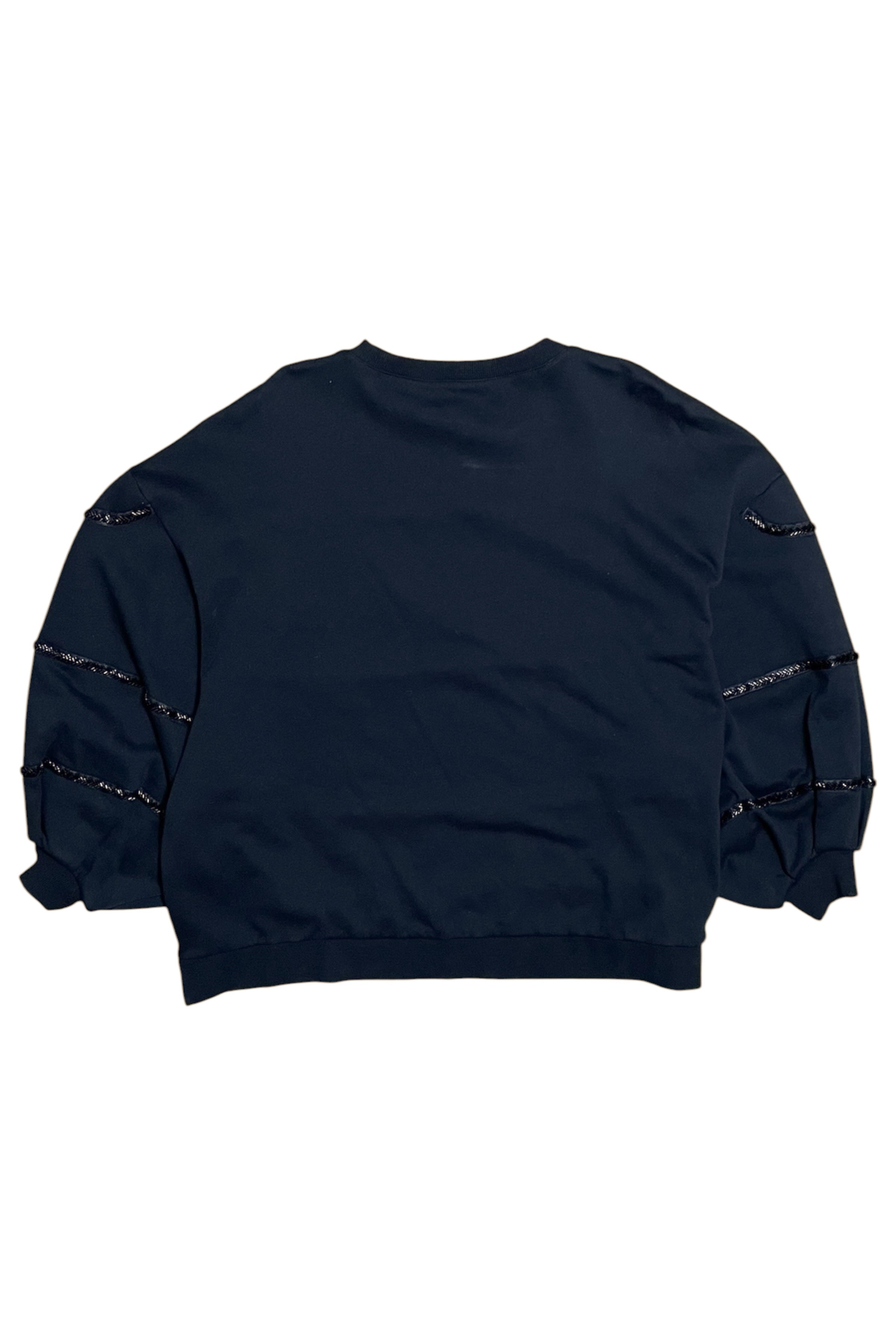 Beaded Puff Sleeve Sweatshirt