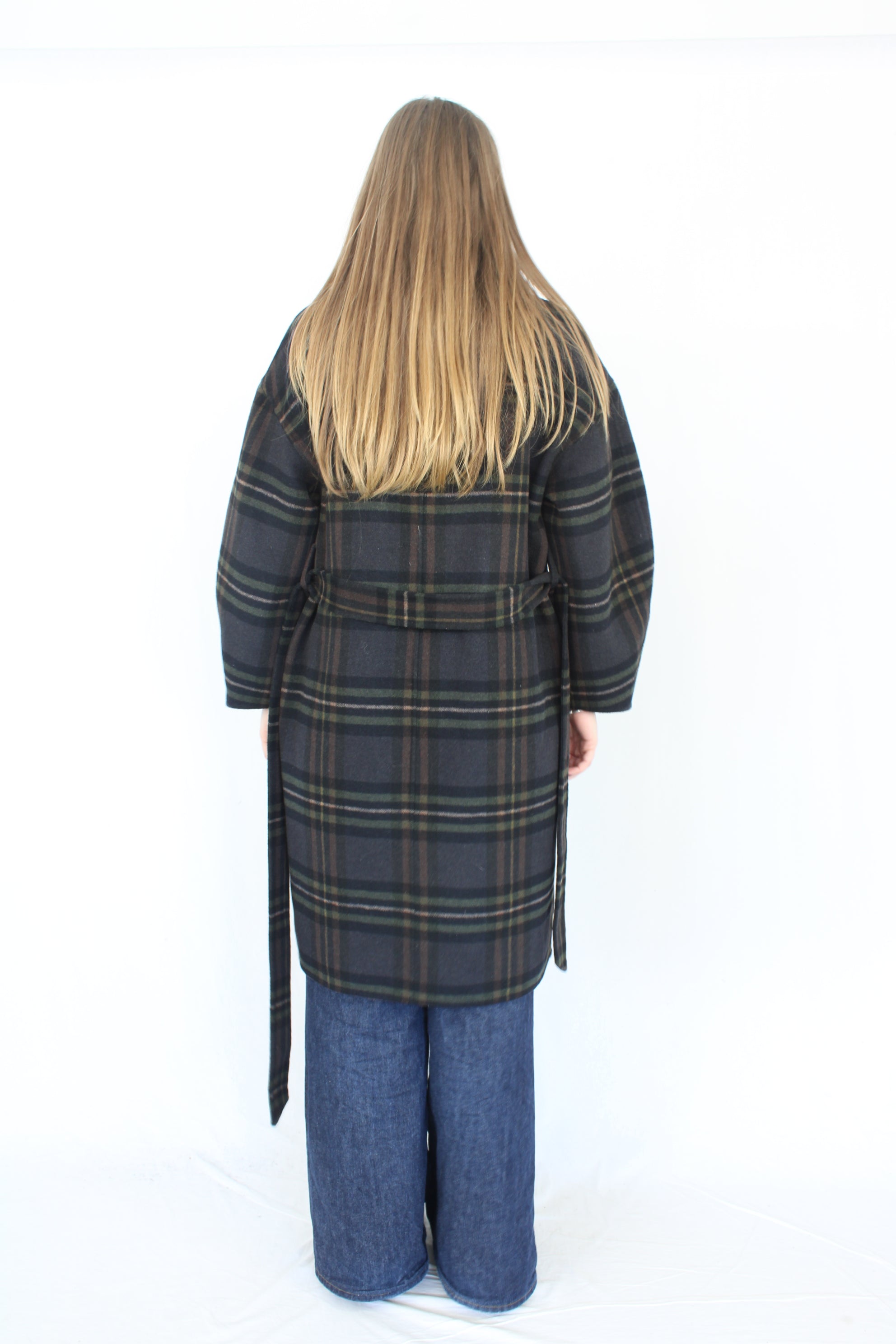Max - Plaid Wool Blend Coat