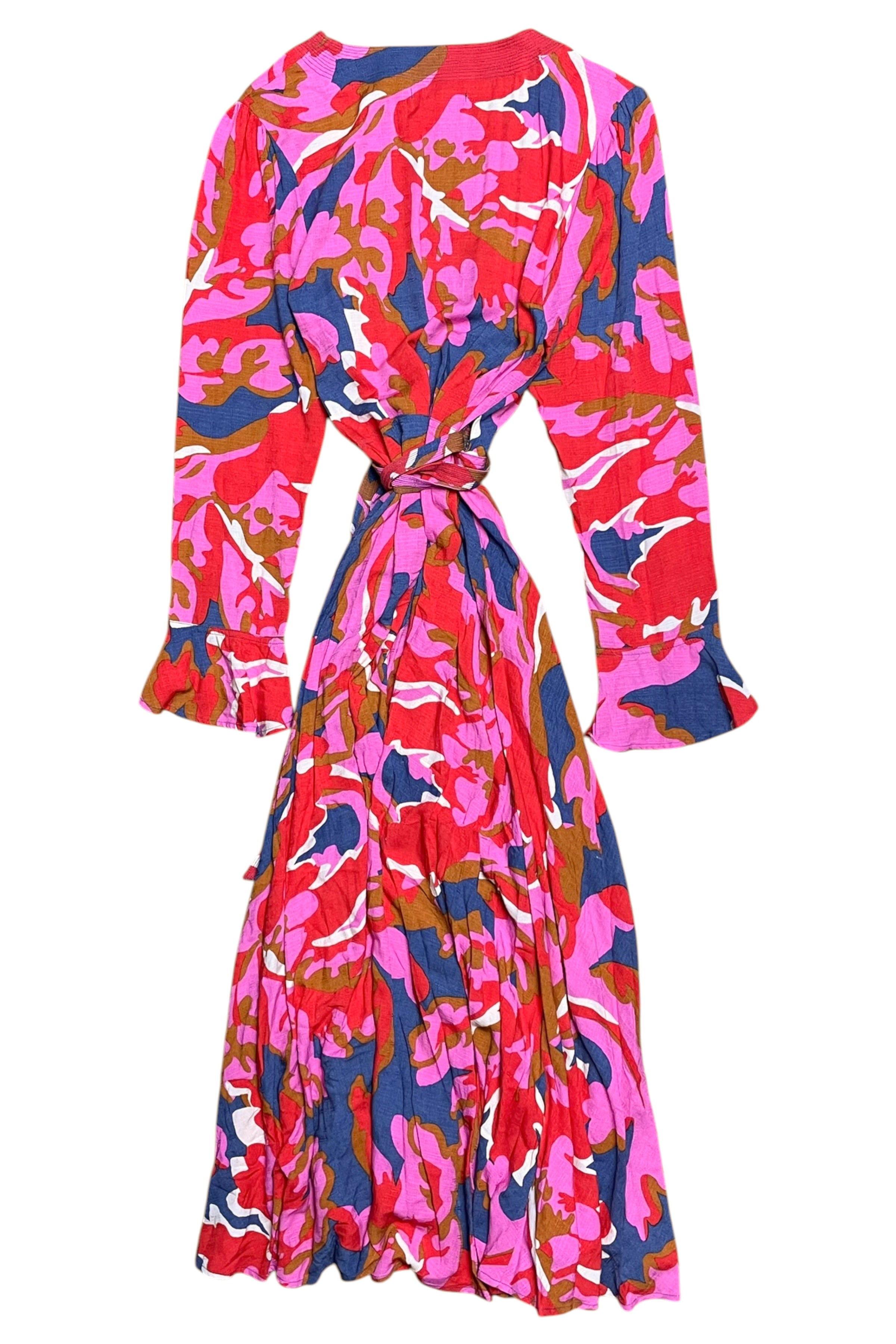 Colourful Flowy Wrap Dress