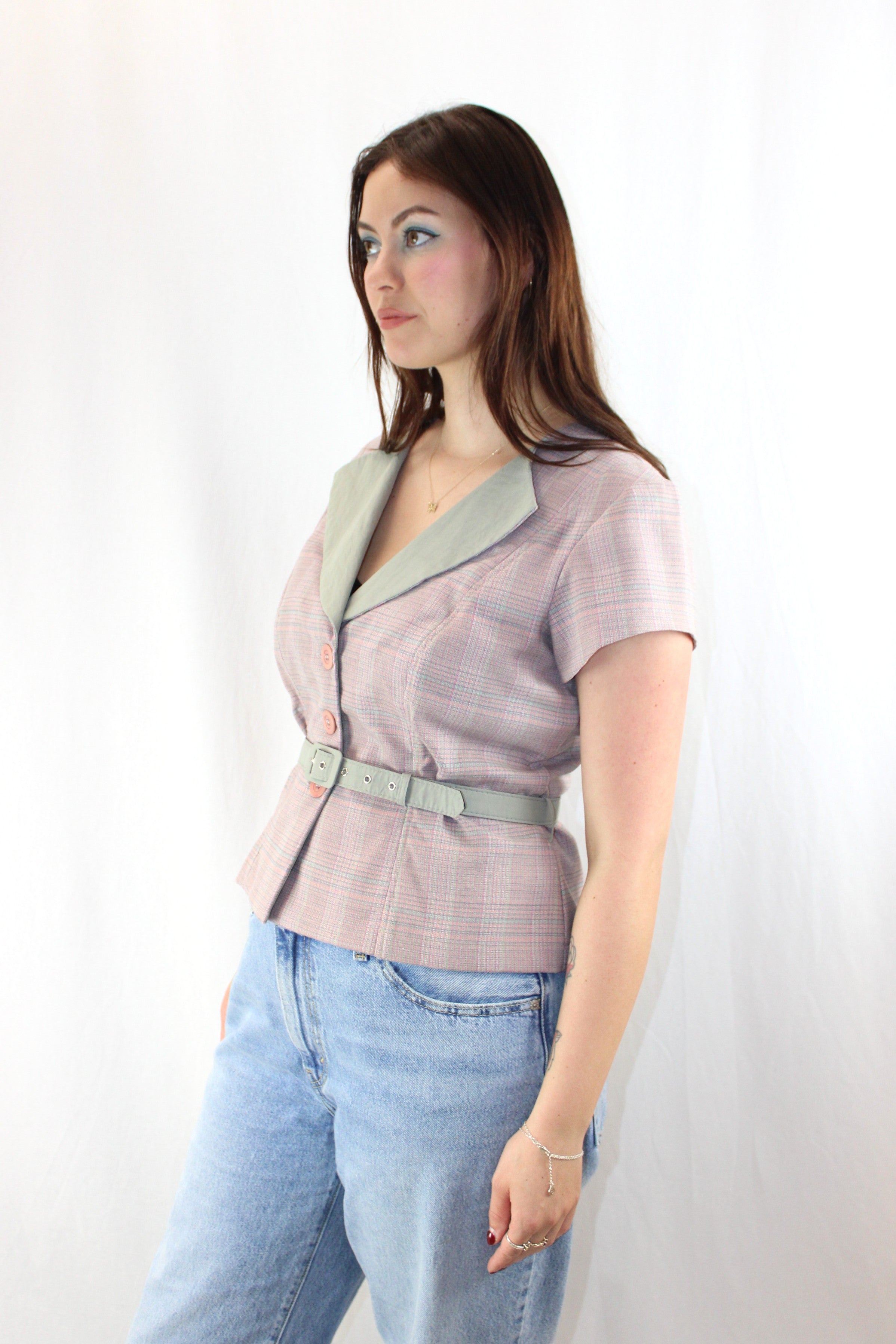 Annah S - Plaid Button Up Shirt