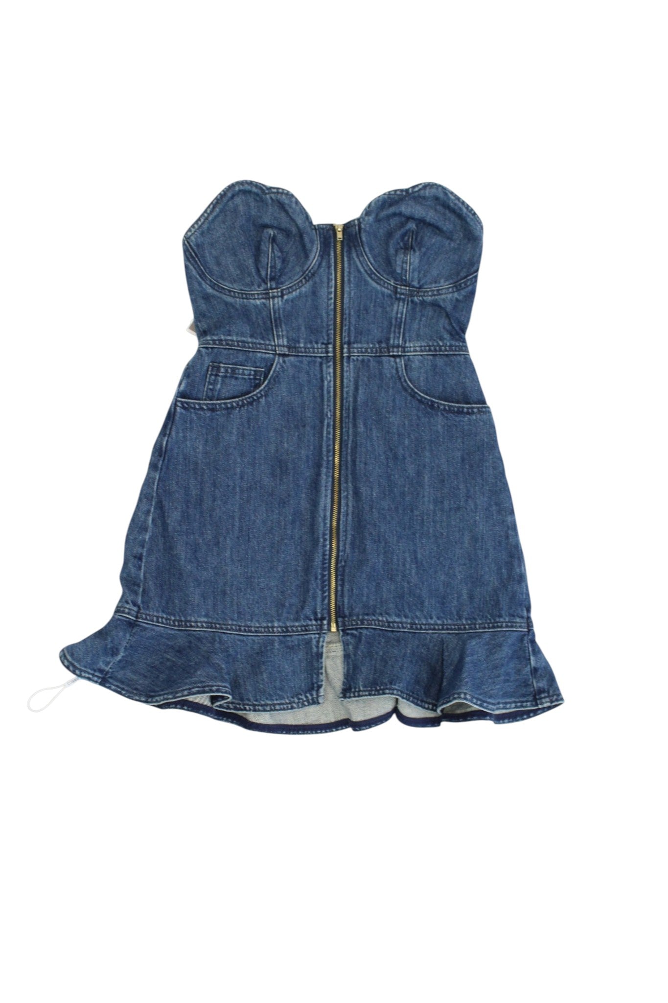 Self Portrait - Bandeau Denim Mini Dress NWT