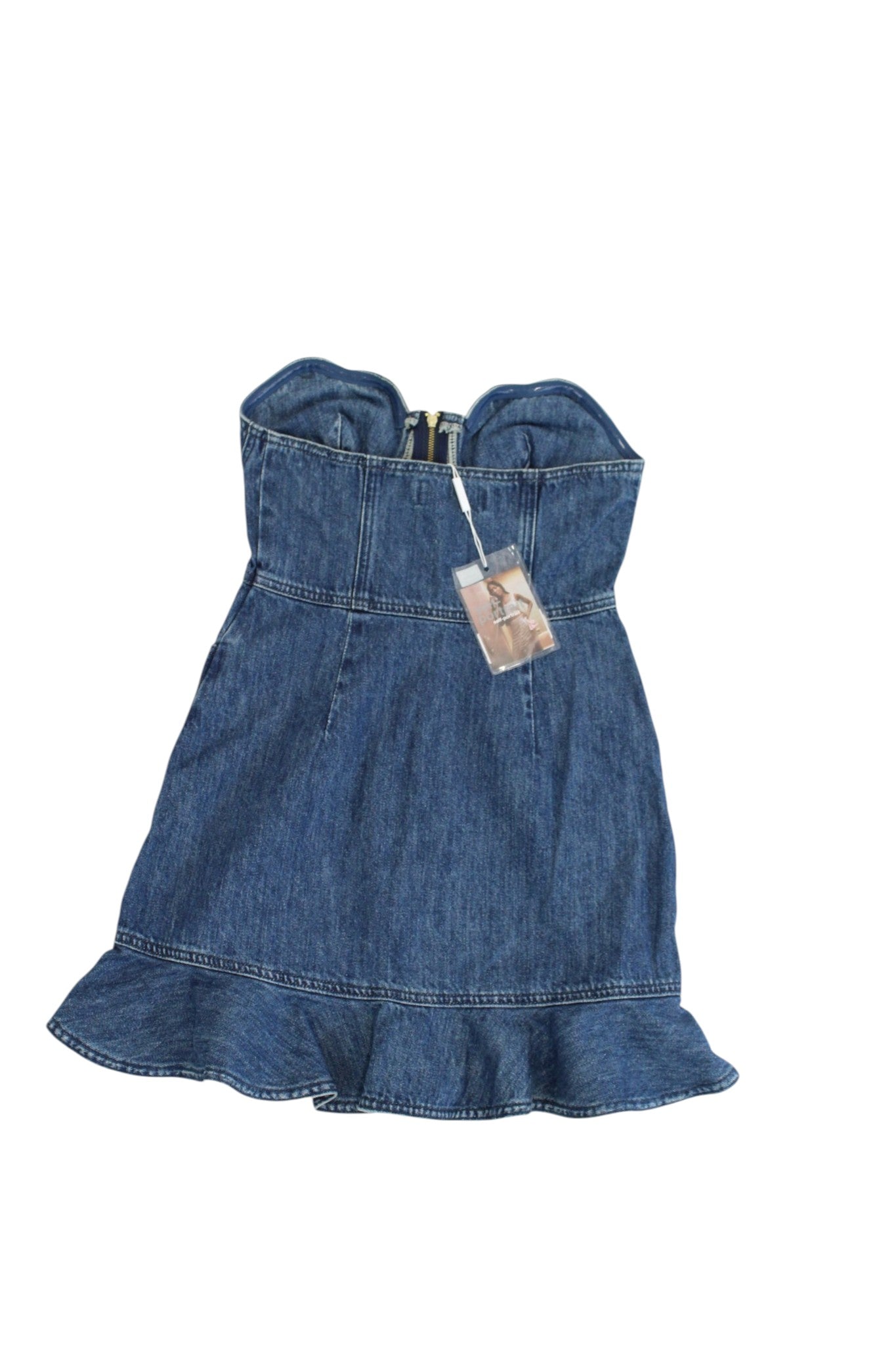 Self Portrait - Bandeau Denim Mini Dress NWT
