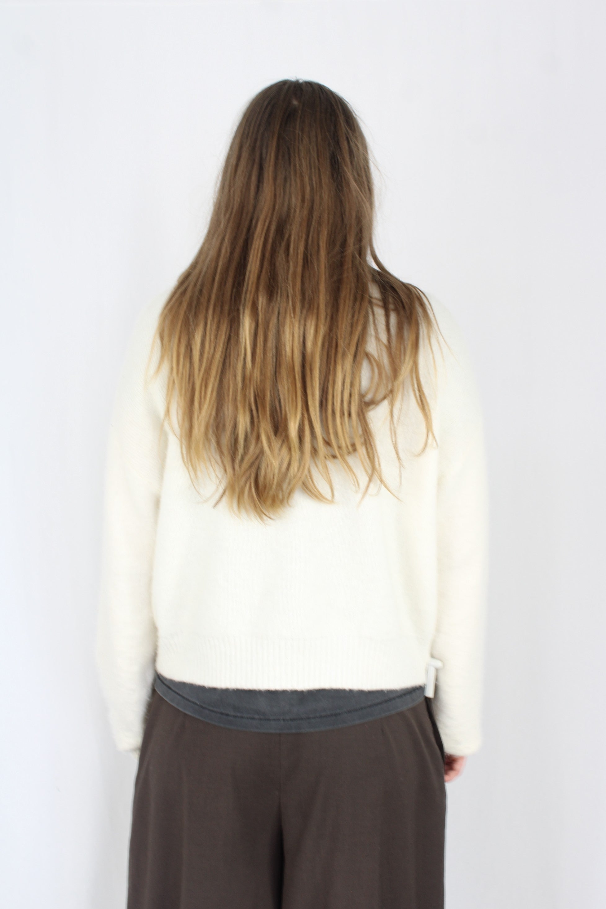 Ruby - Cream Alpaca Blend Cardigan