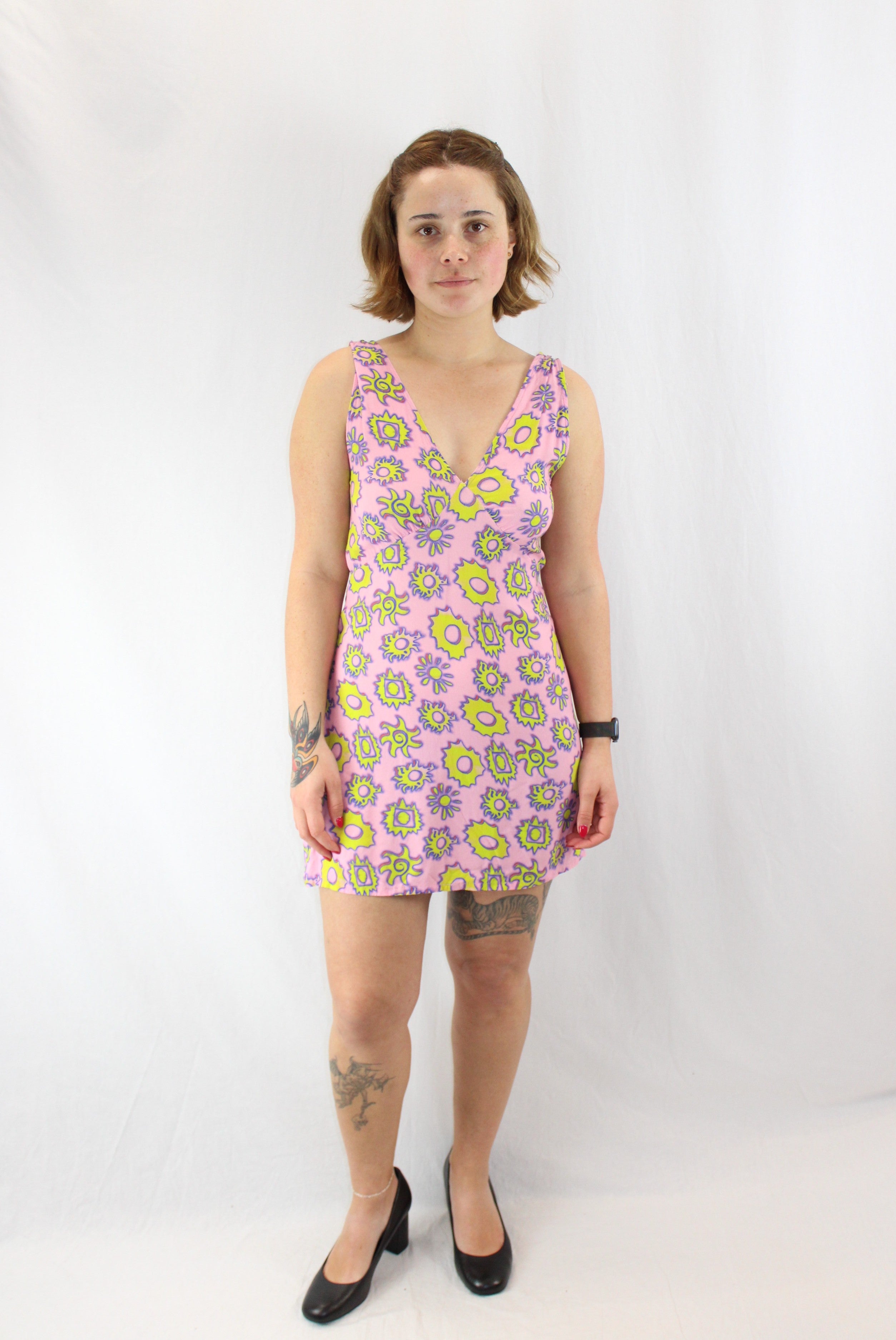 Misfit Mad Minds - Retro Pattern Mini Dress