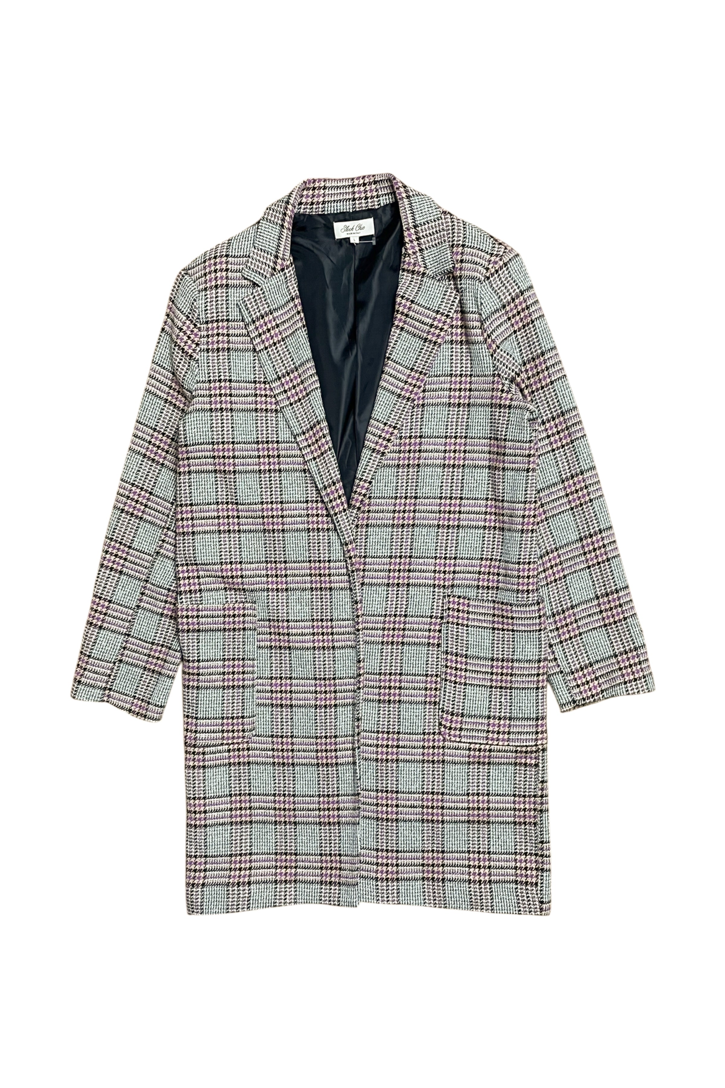 Sleek Chic - Checkered Coat