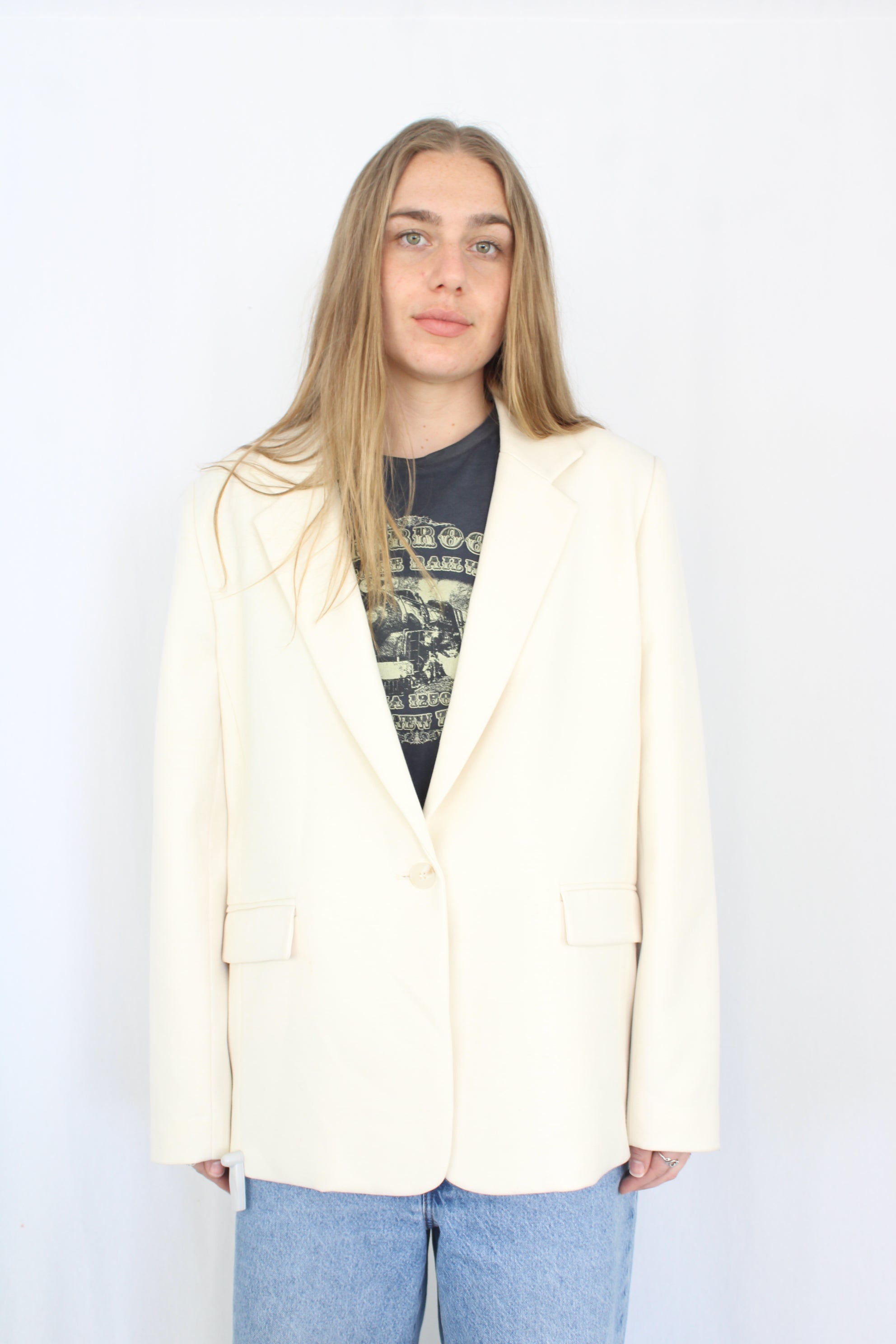 Moochi - Cream Everyday Blazer