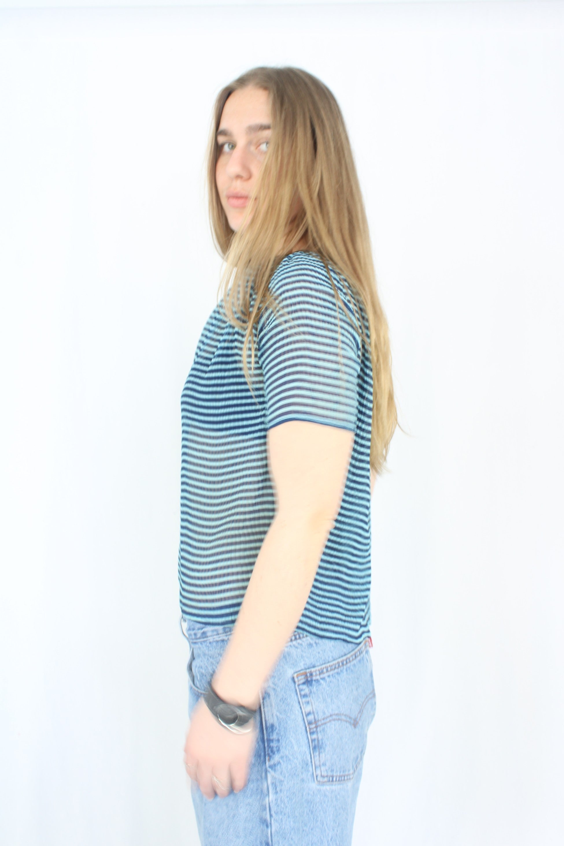 Kate Sylvester - Sheer Striped Top