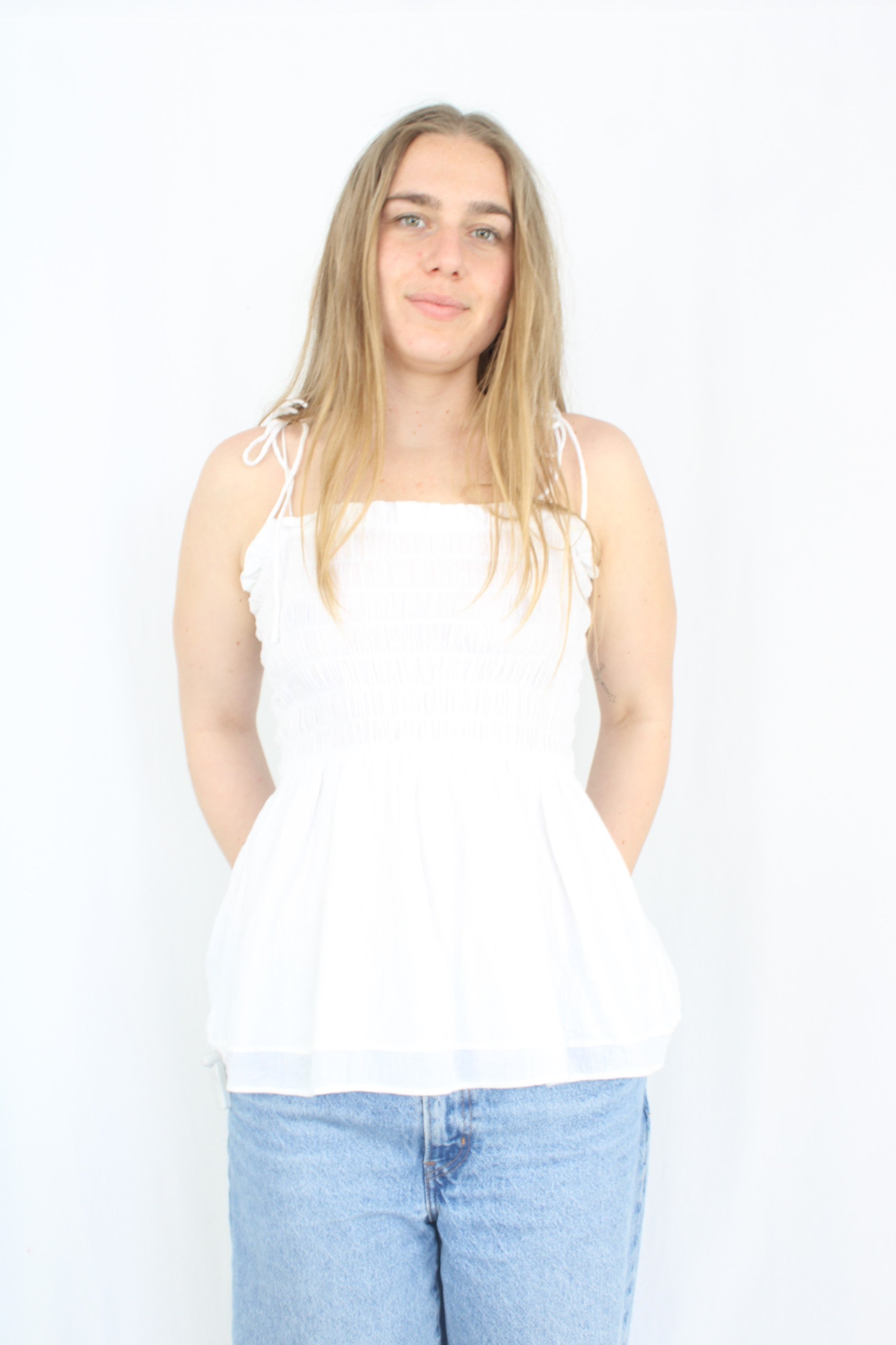 Ruby - Shirred Ruffle Top