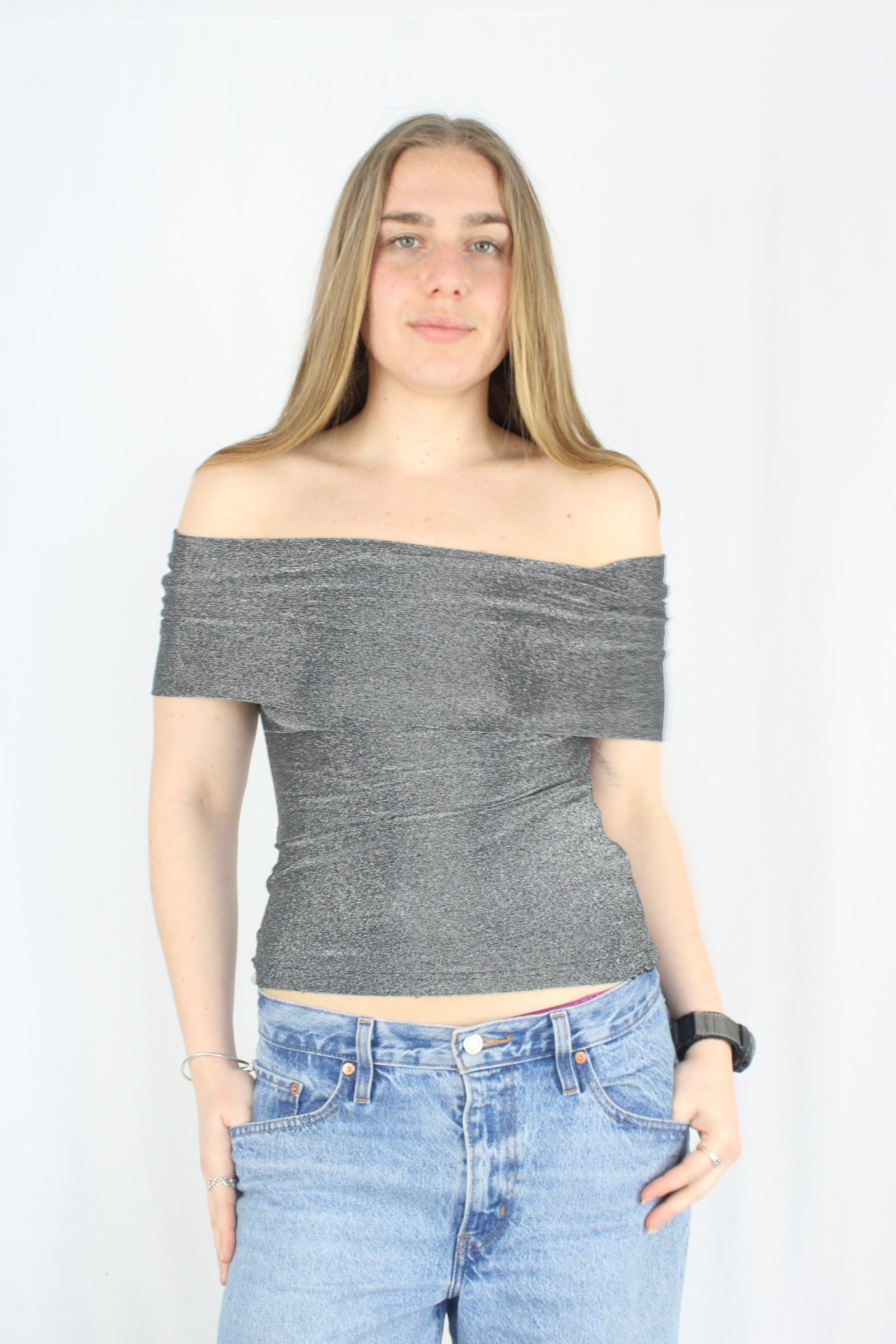 Superette - Sparkly Off-The-Shoulder Top