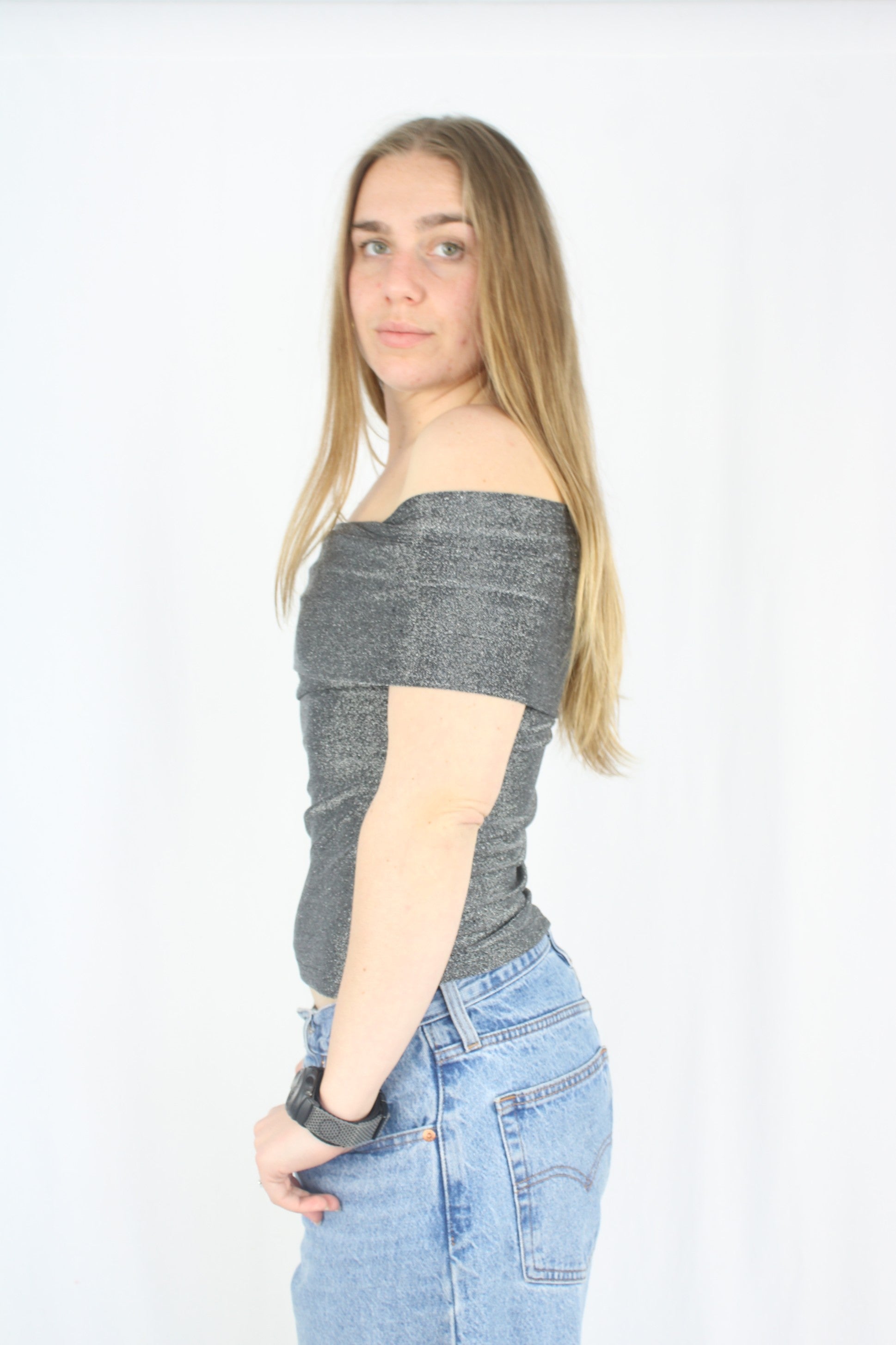 Superette - Sparkly Off-The-Shoulder Top