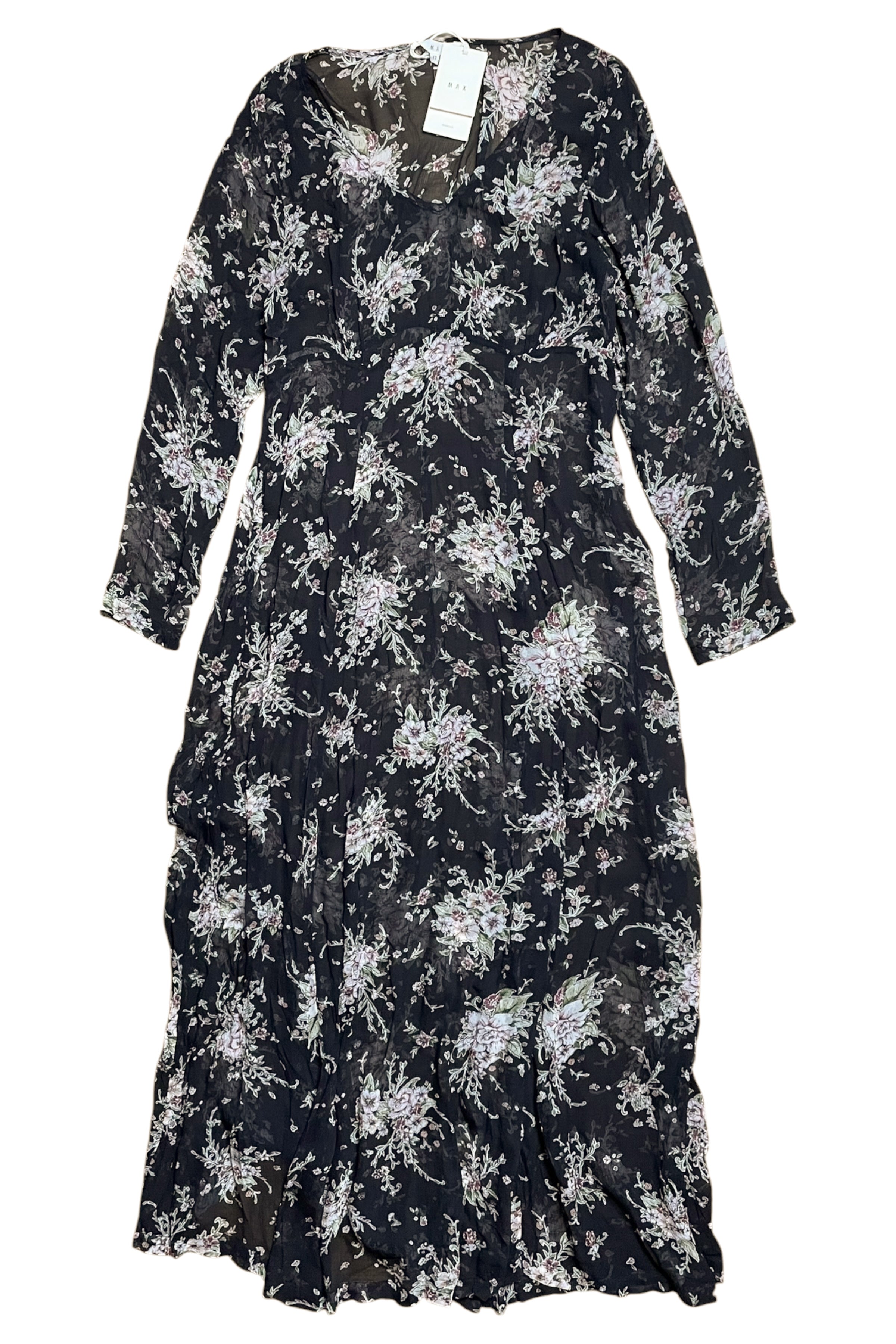 Max - Floral Sheer Long Sleeve Maxi Dress