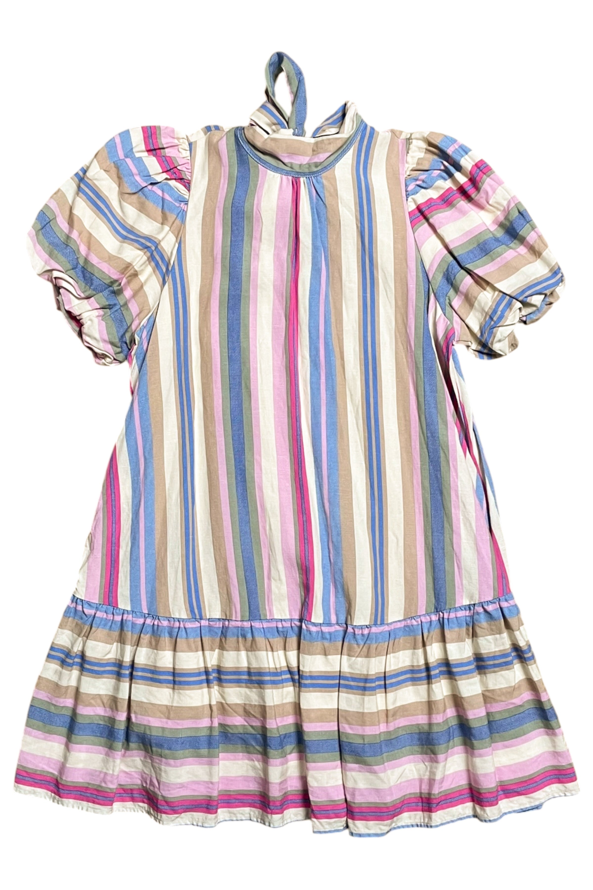 Decjuba - Striped Puff Sleeve Dress