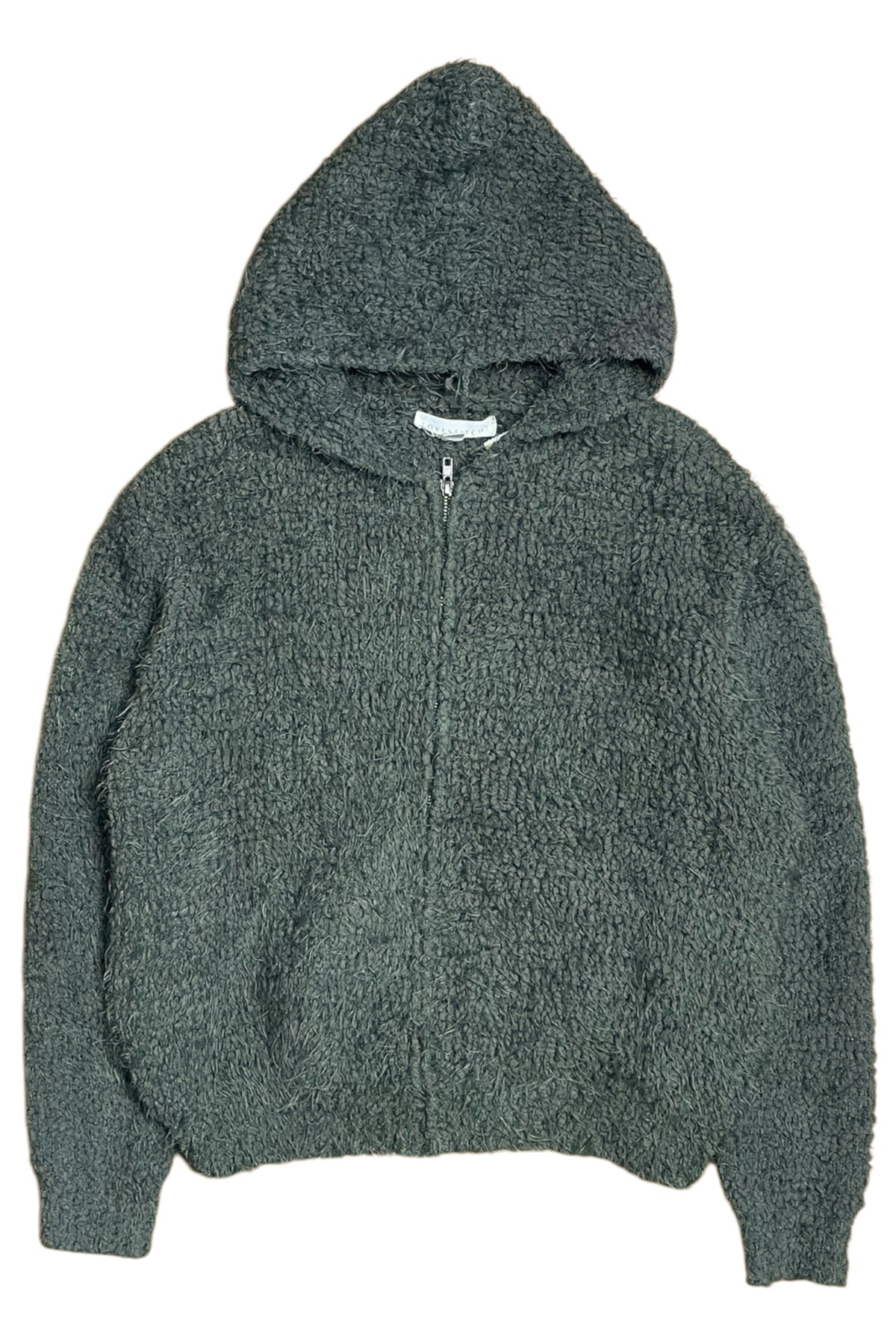 Love Stitch - Hooded Zip Front Cardigan