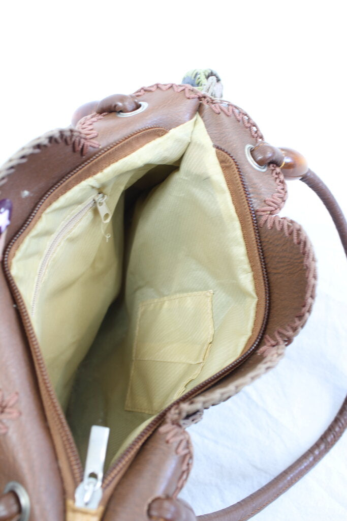Vintage Leather Patch Bag