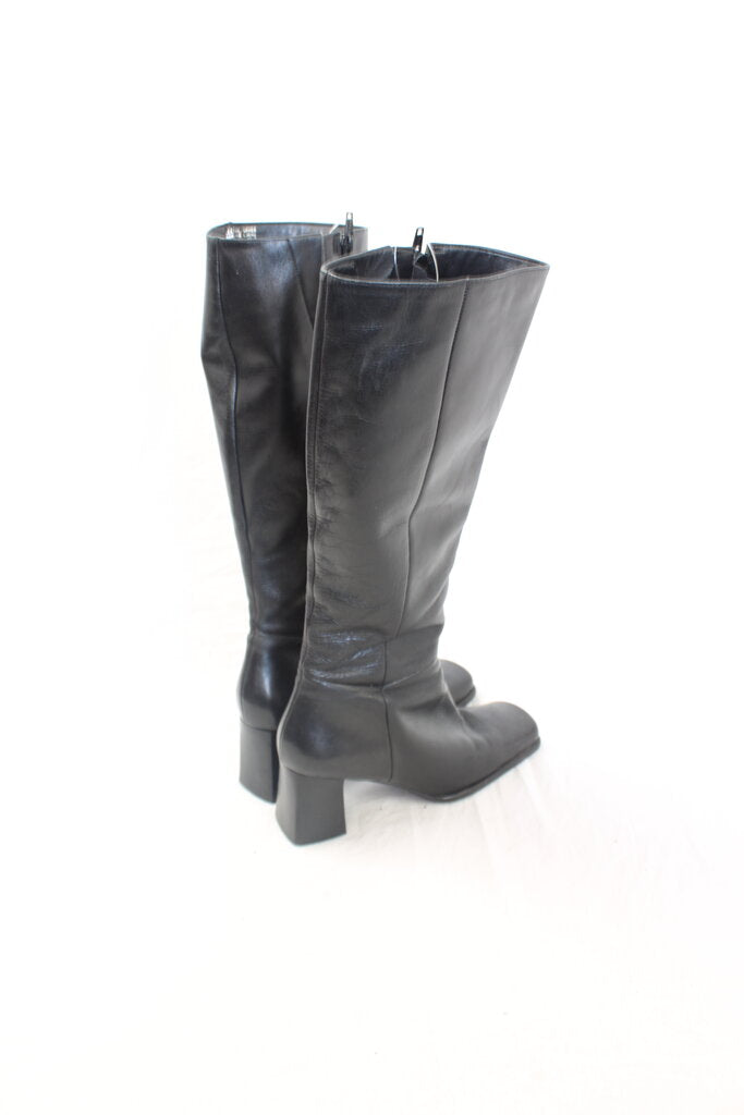 Nine West - Leather Square Toe Boots