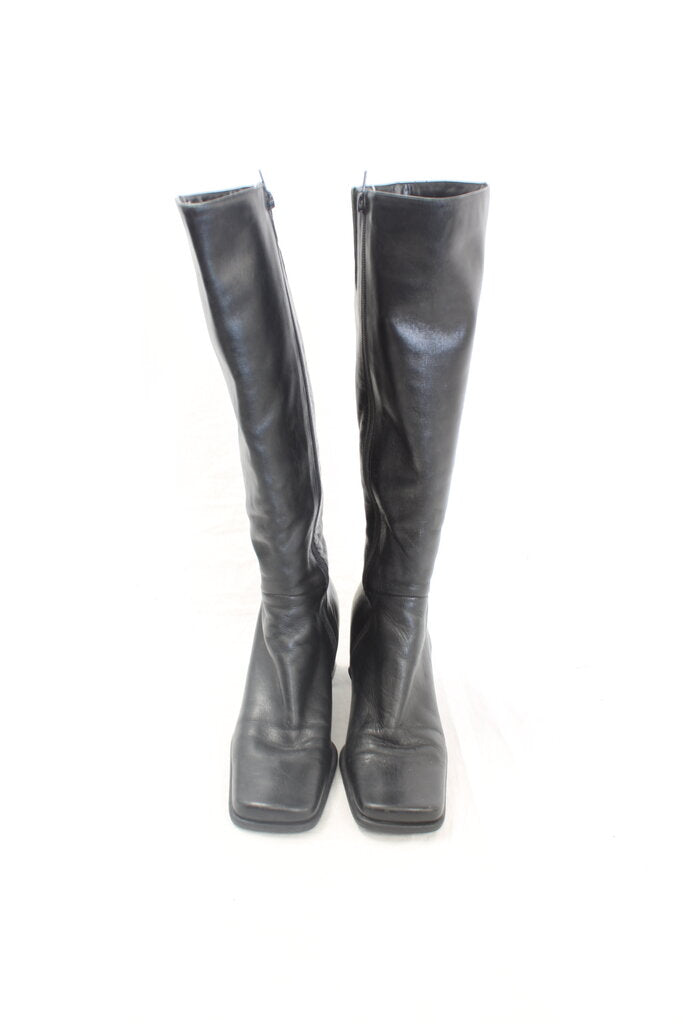Nine West - Leather Square Toe Boots