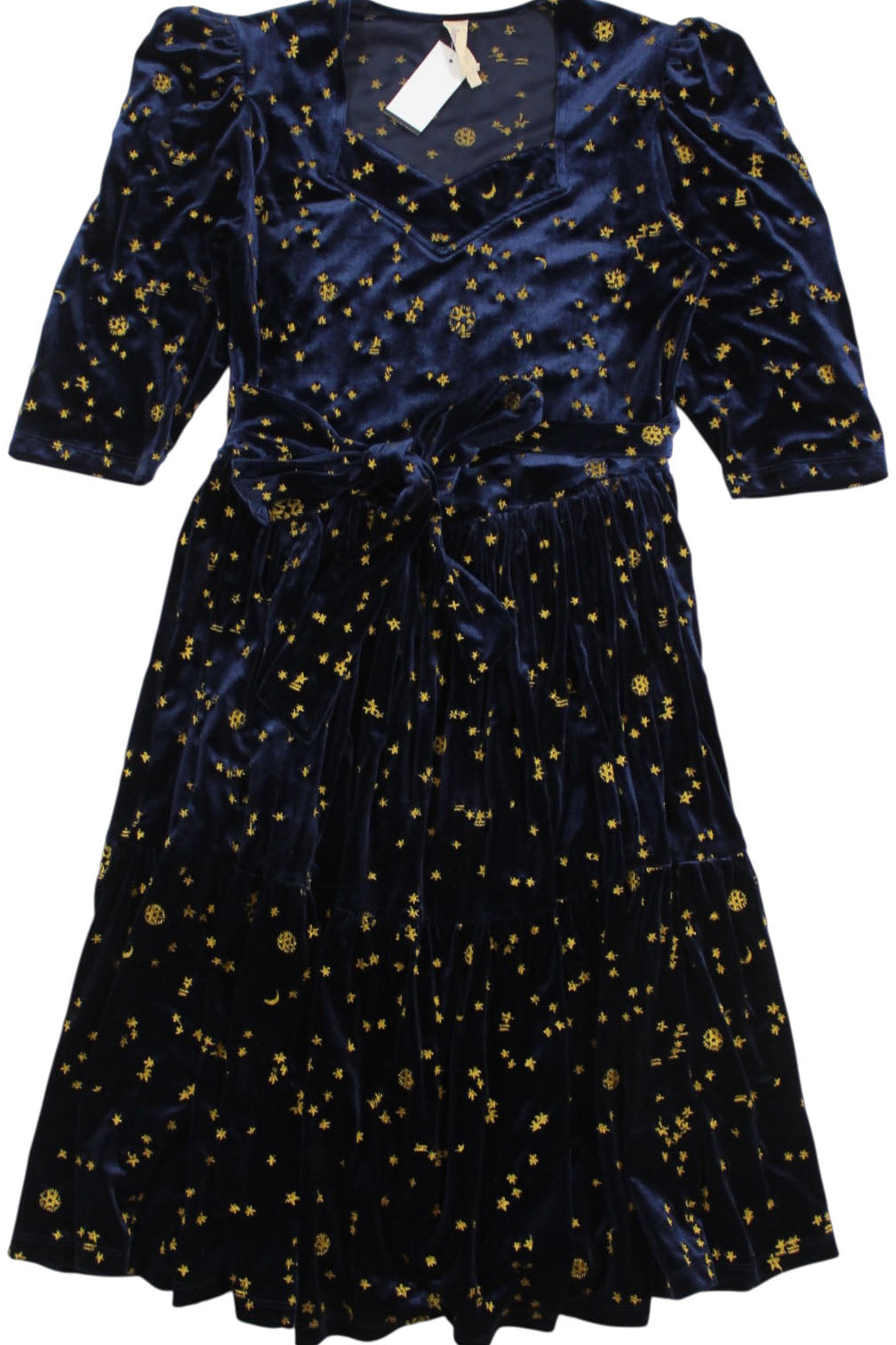 navy blue dress with gold stars Samantha Pleet Embellished