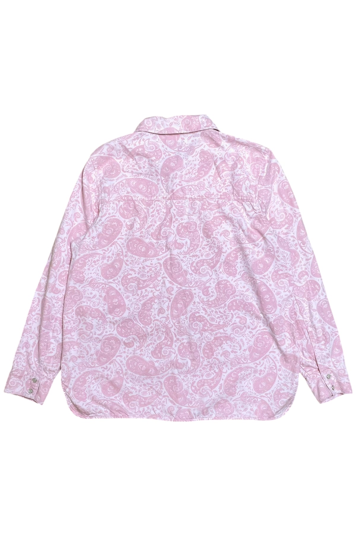 Paisley Denim Button-Up Top