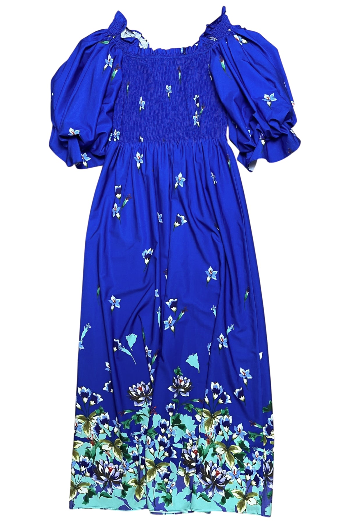 Vibrant Puff Sleeve Maxi