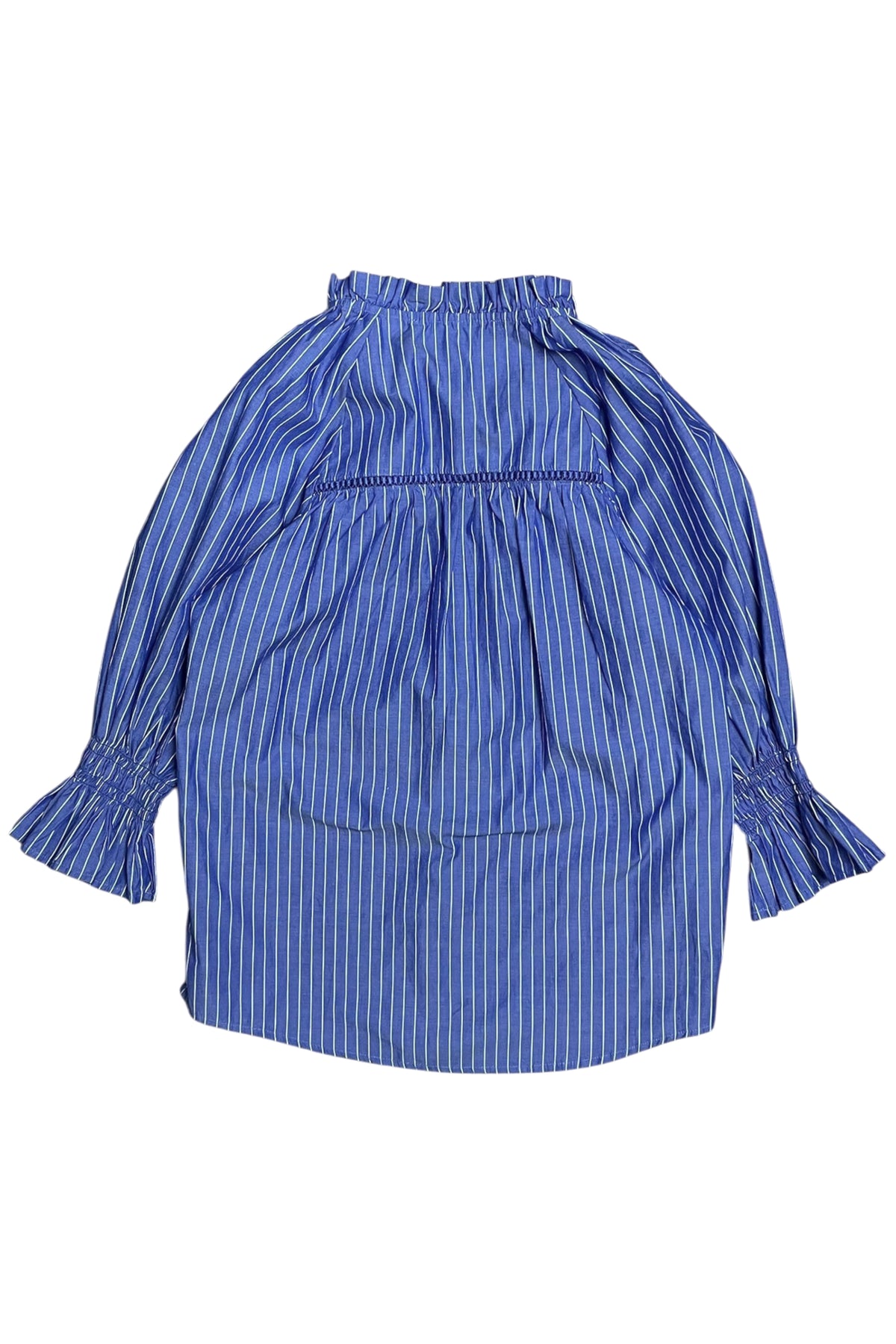 Striped Puff Sleeve Button Up
