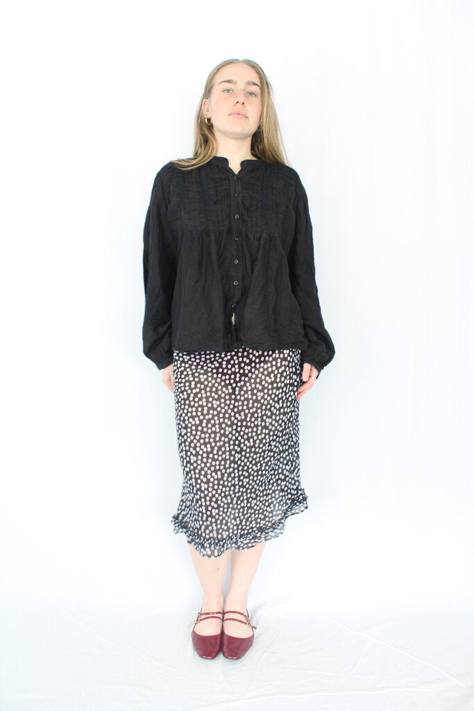 Susamusa - Black Meadow Polka Skirt