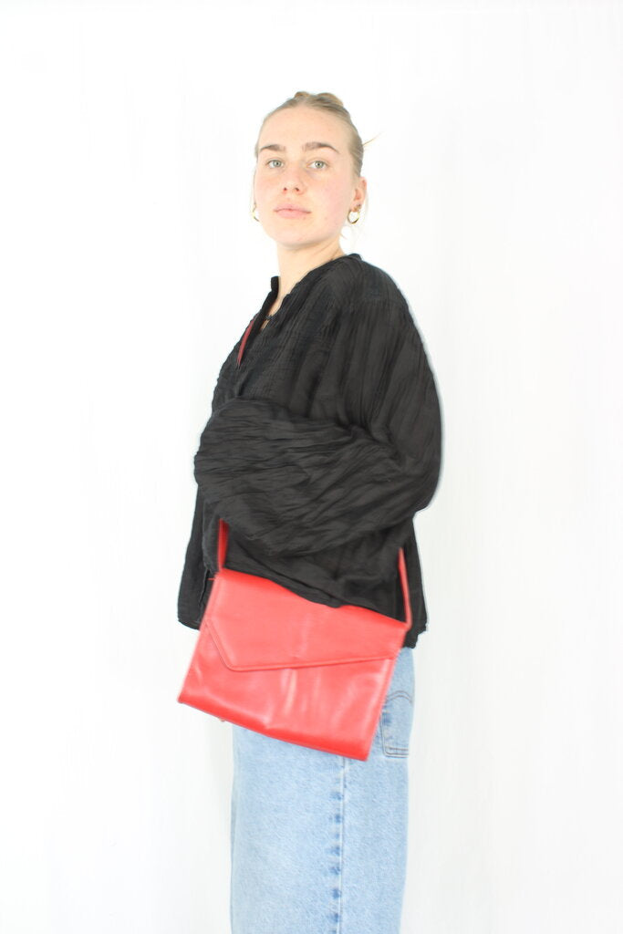 Vintage Red Leather Bag