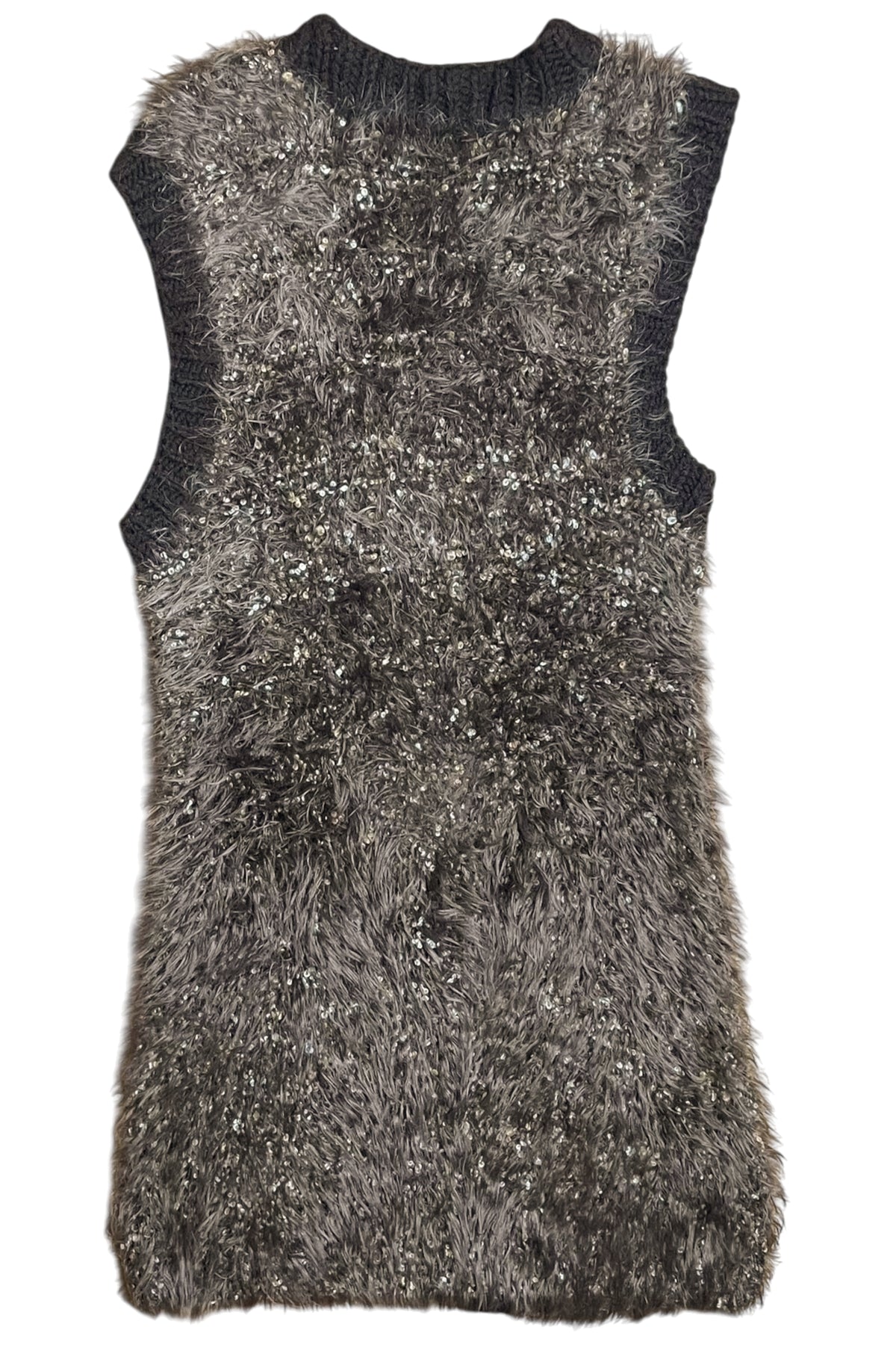 Fluffy Knitted Longline Vest
