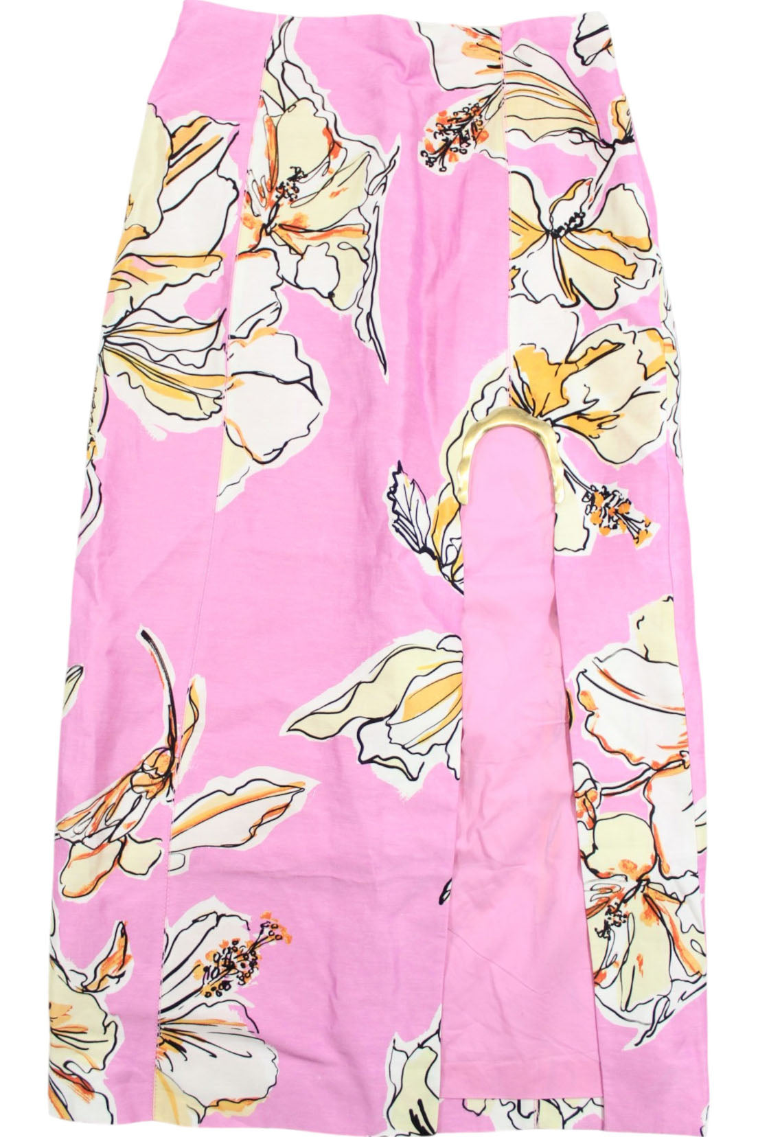 Aje - Linen Midi Skirt