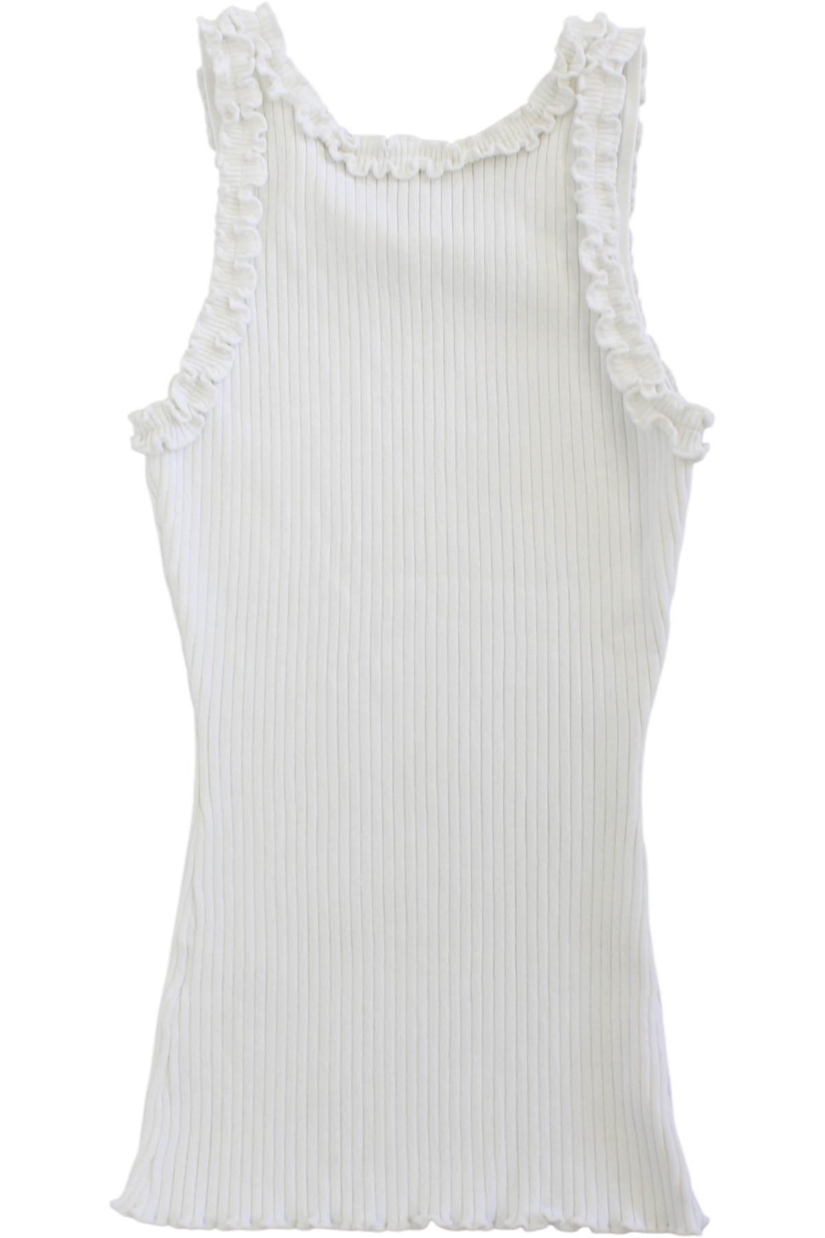 Ruby - White Lollo Ruffle Tank