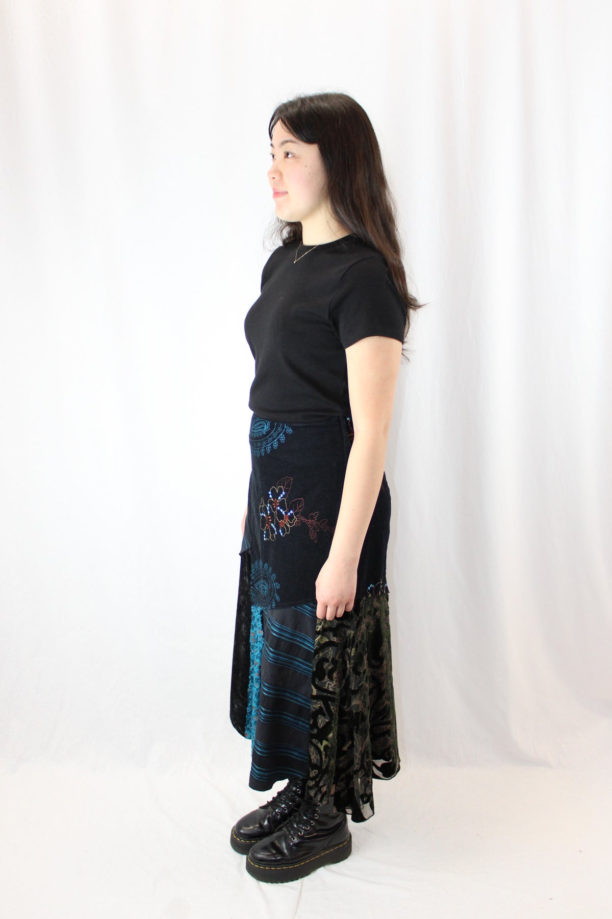 David Pond - Patchwork Midi Skirt